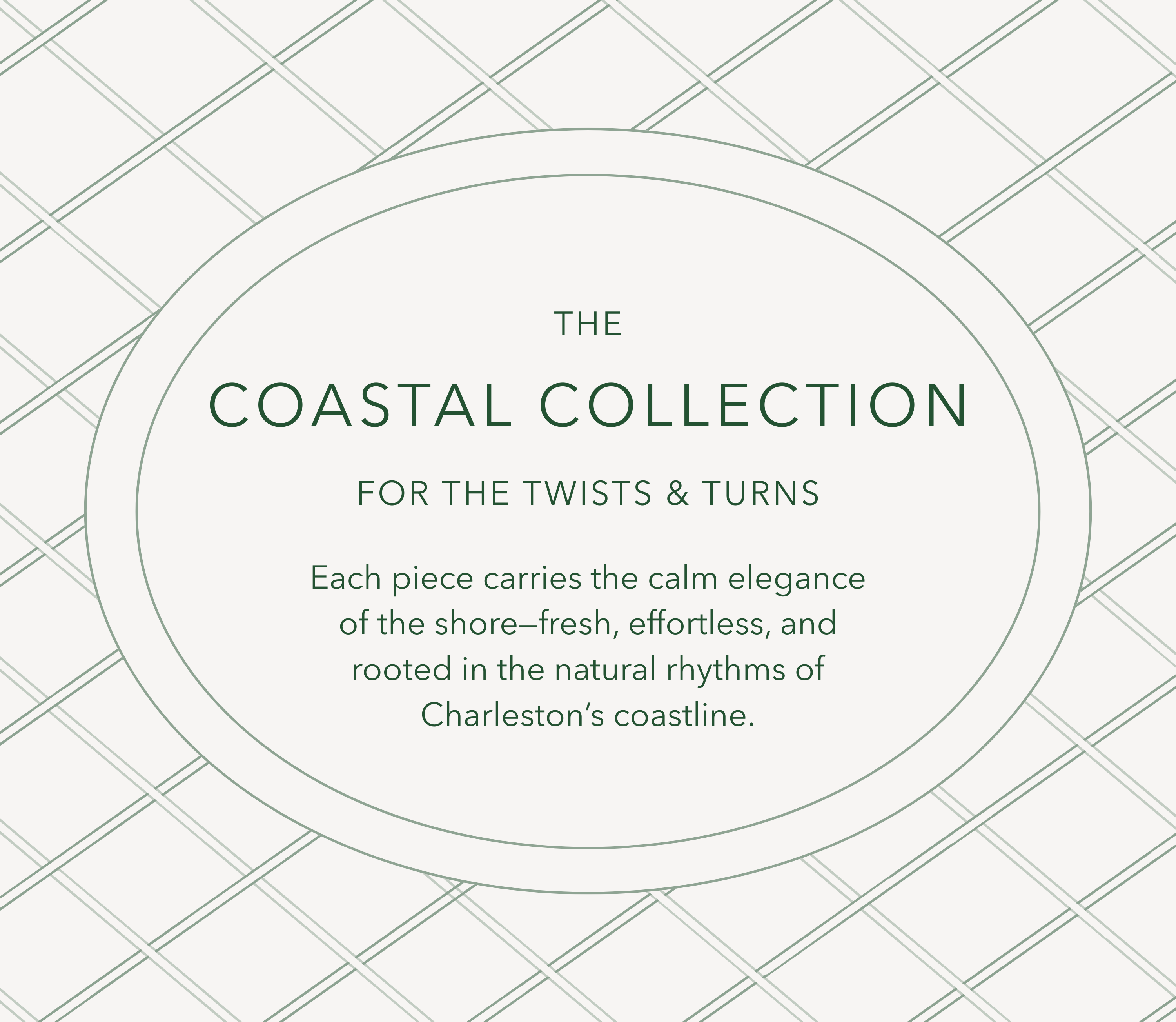 Promotional text for 'The Coastal Collection' on a textured background