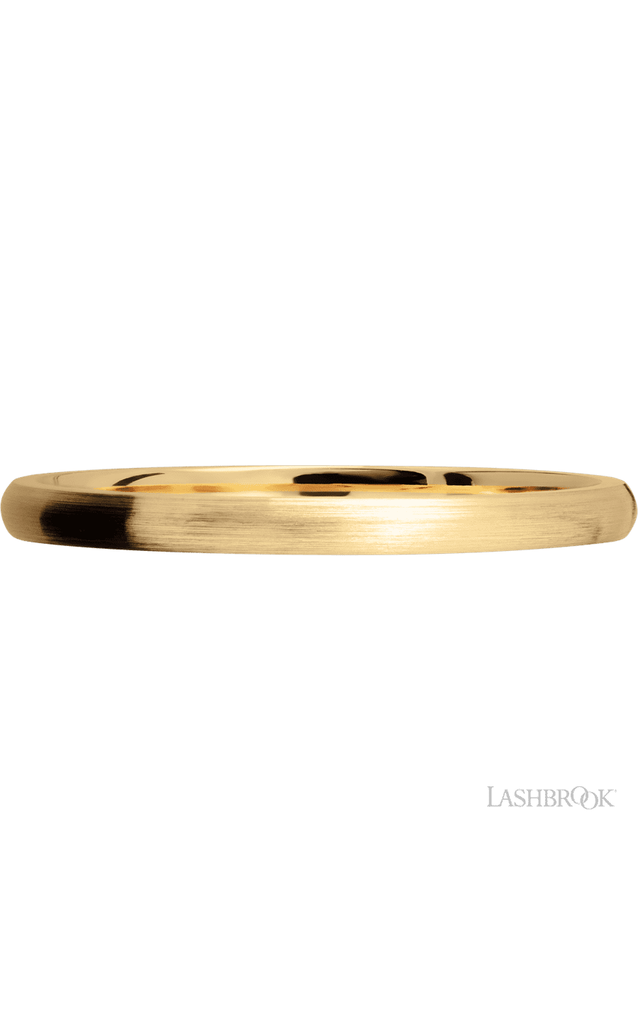 2 mm wide Domed 14K Yellow Gold band.