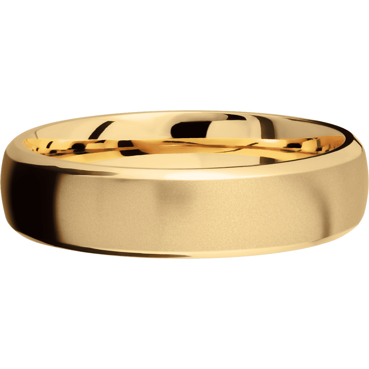 14K Yellow Gold + Bead , Polish Finish