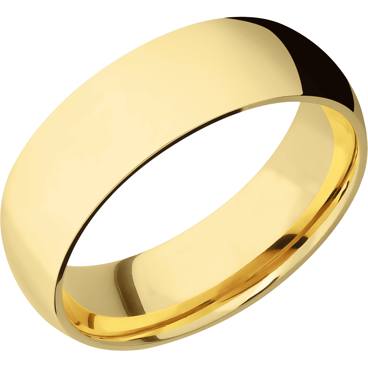 14K Yellow Gold + Polish Finish