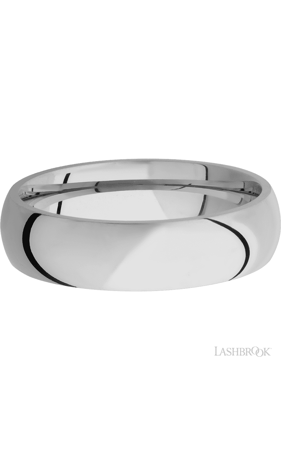 6 mm wide Domed Titanium band.