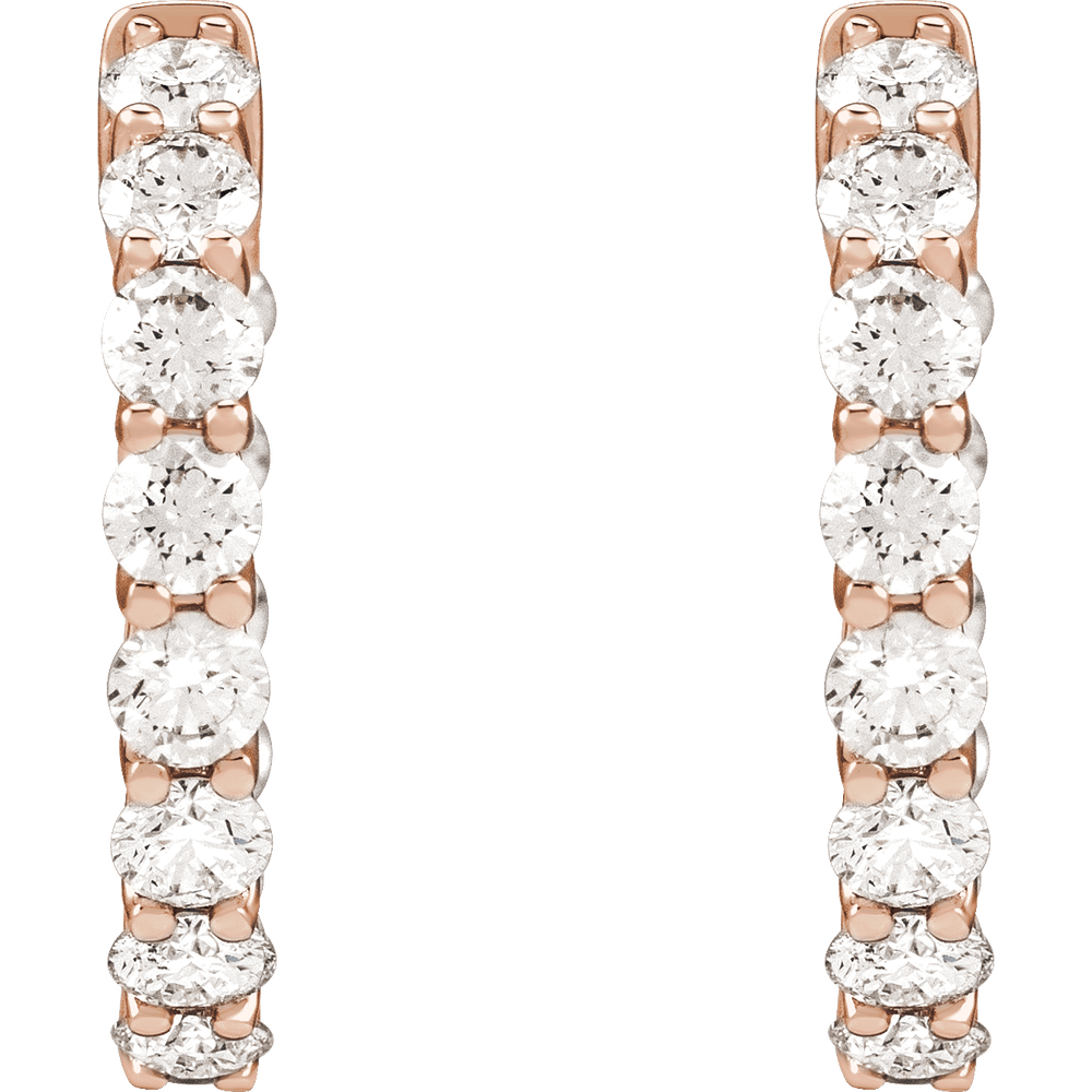 Inside Outside Diamond Hoops