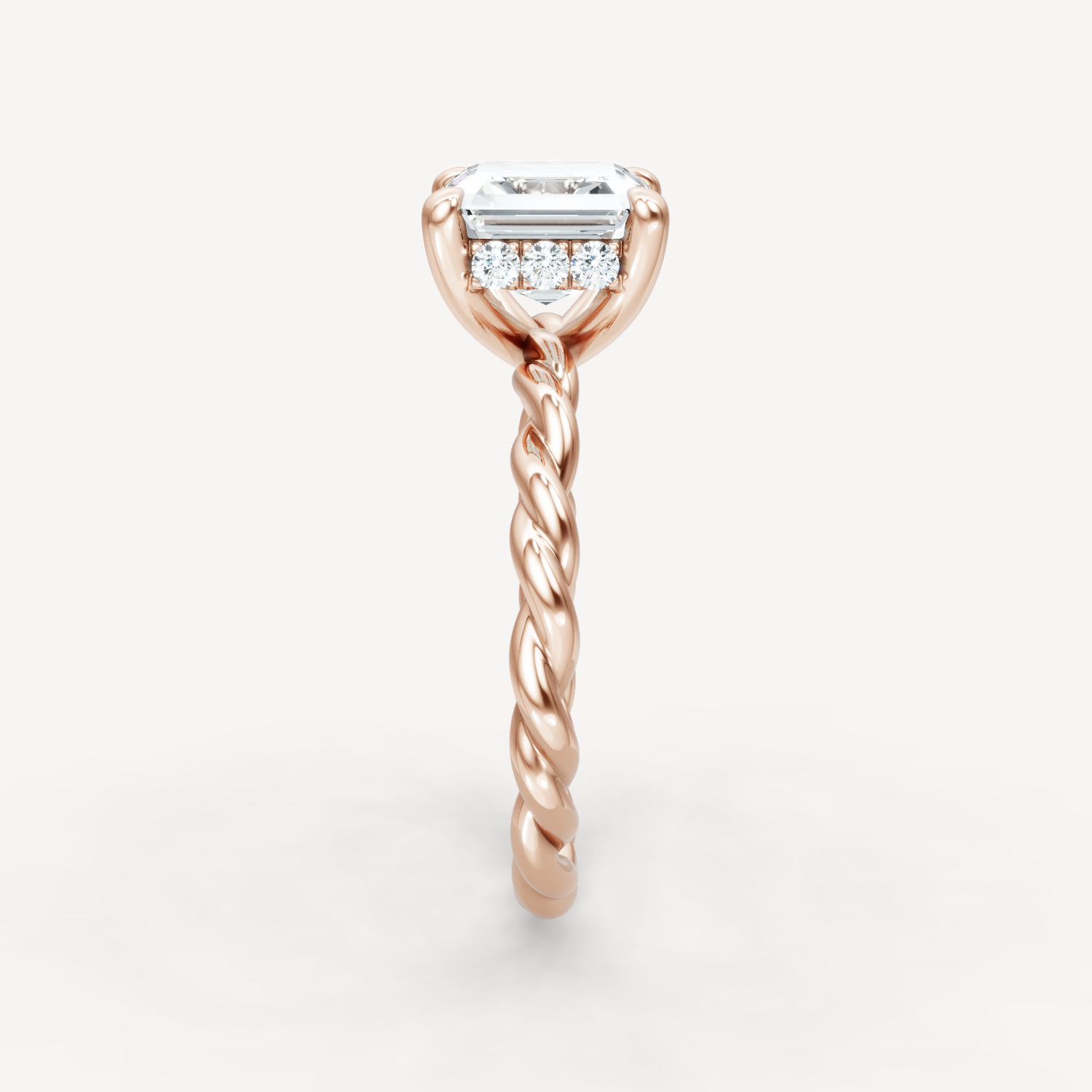 Hidden Halo Twist - Asscher