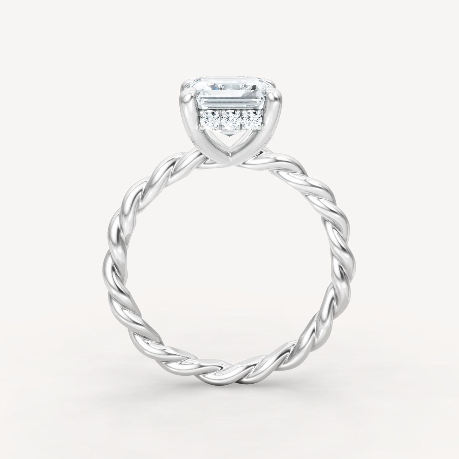 Hidden Halo Twist - Asscher