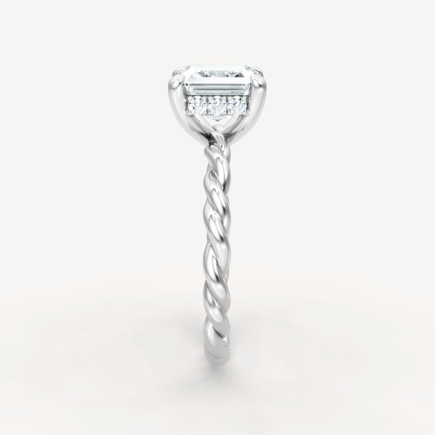 Hidden Halo Twist - Asscher