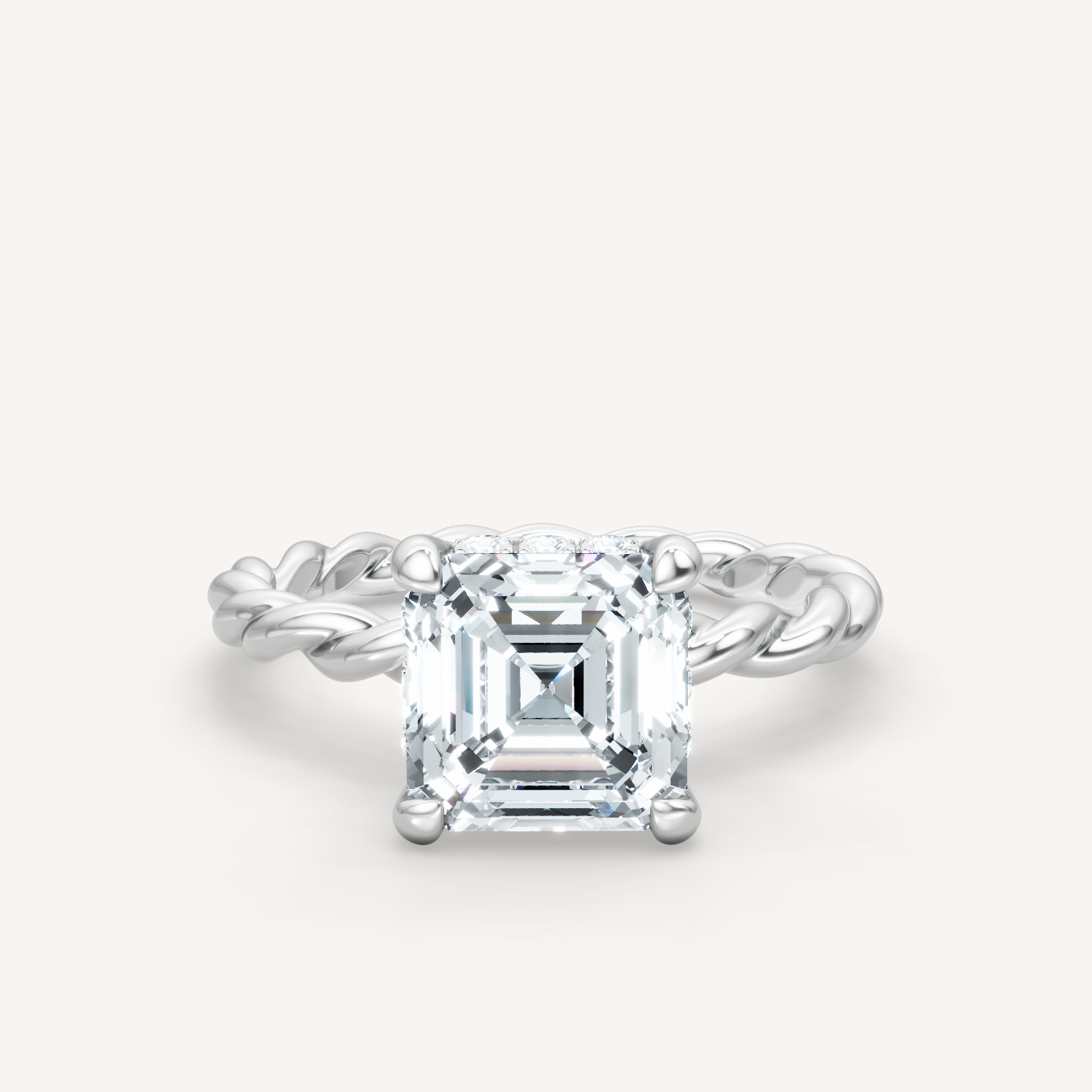 Hidden Halo Twist - Asscher