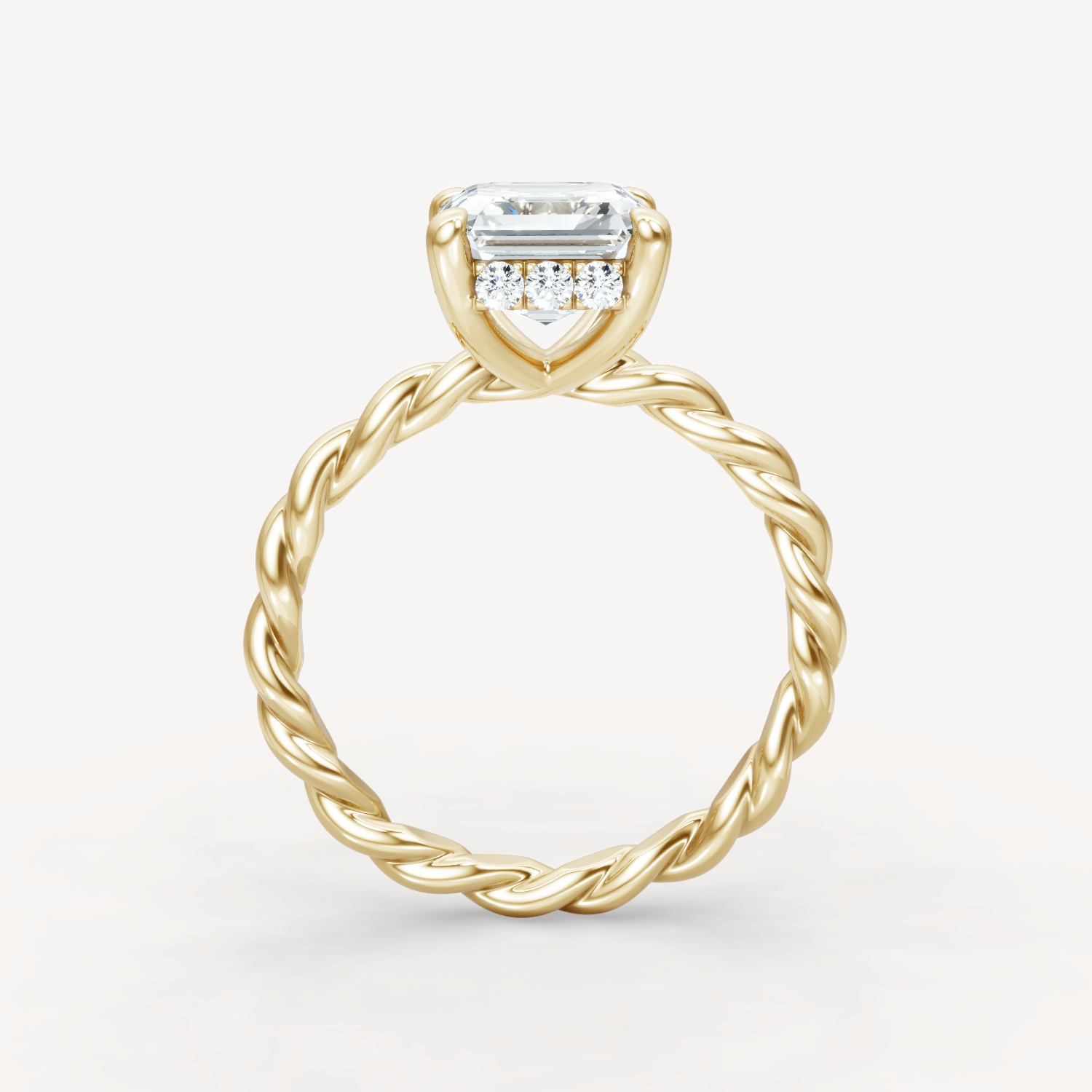 Hidden Halo Twist - Asscher