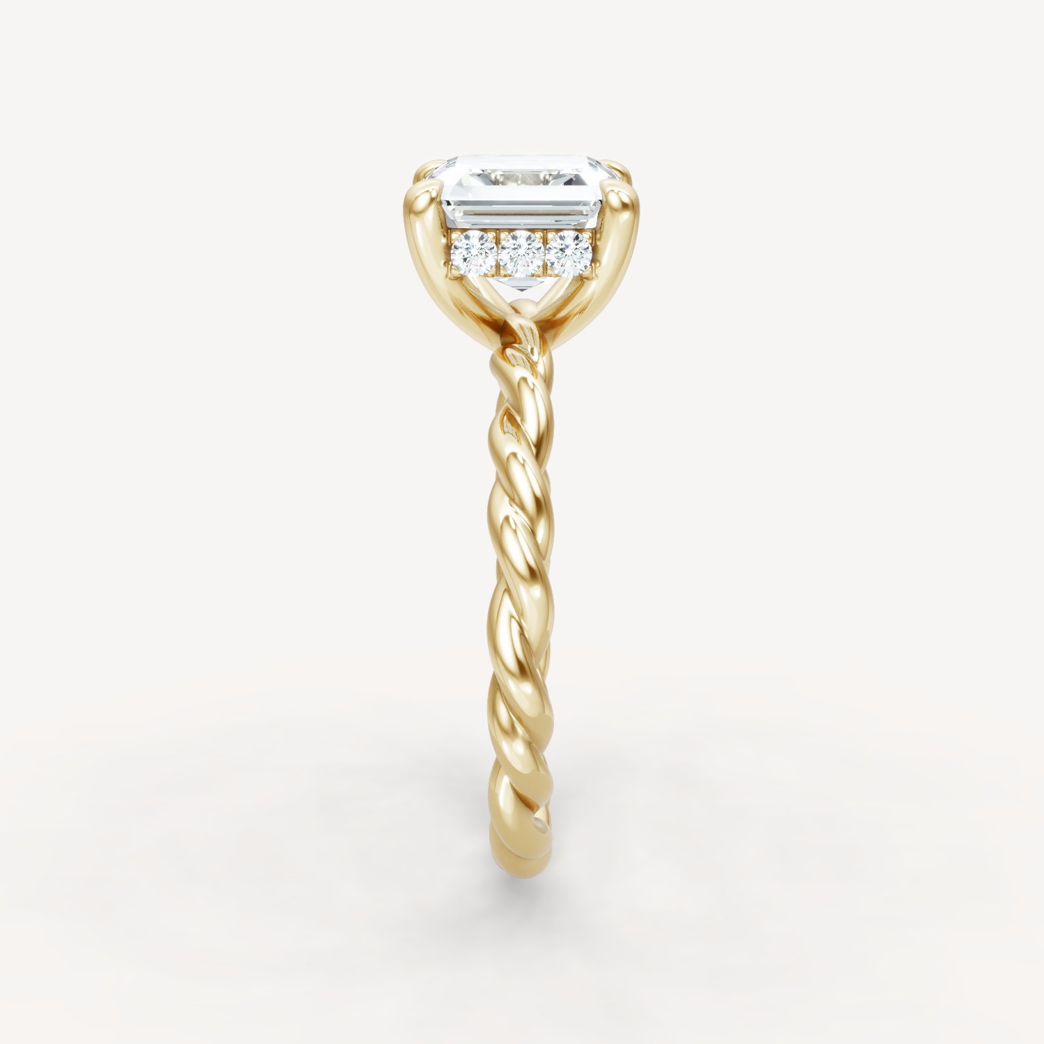Hidden Halo Twist - Asscher