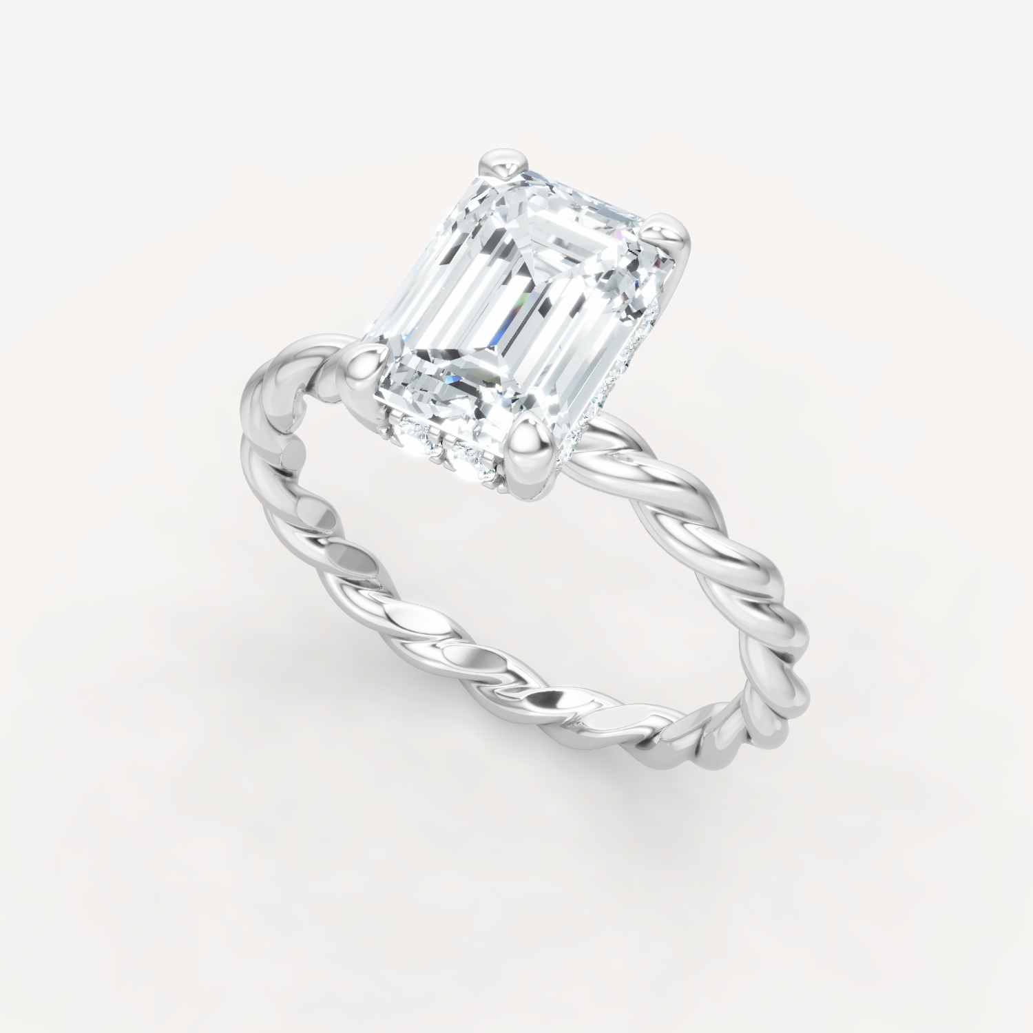Hidden Halo Twist - Emerald