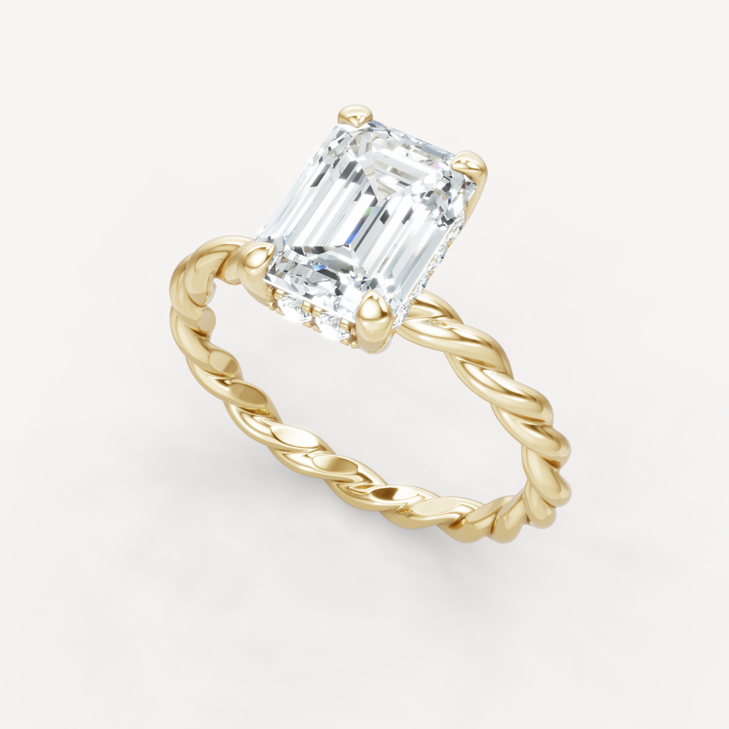 Hidden Halo Twist - Emerald
