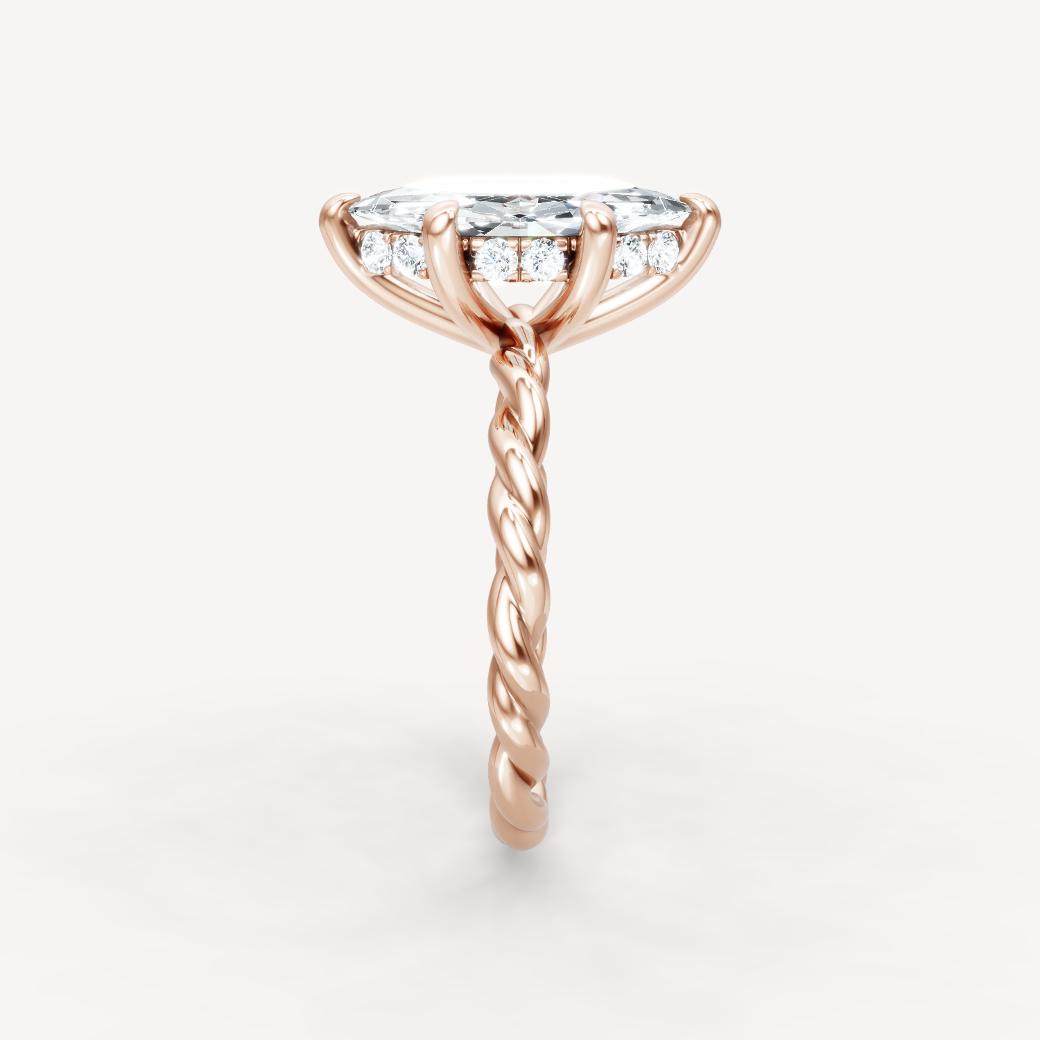 Hidden Halo Twist - Marquise