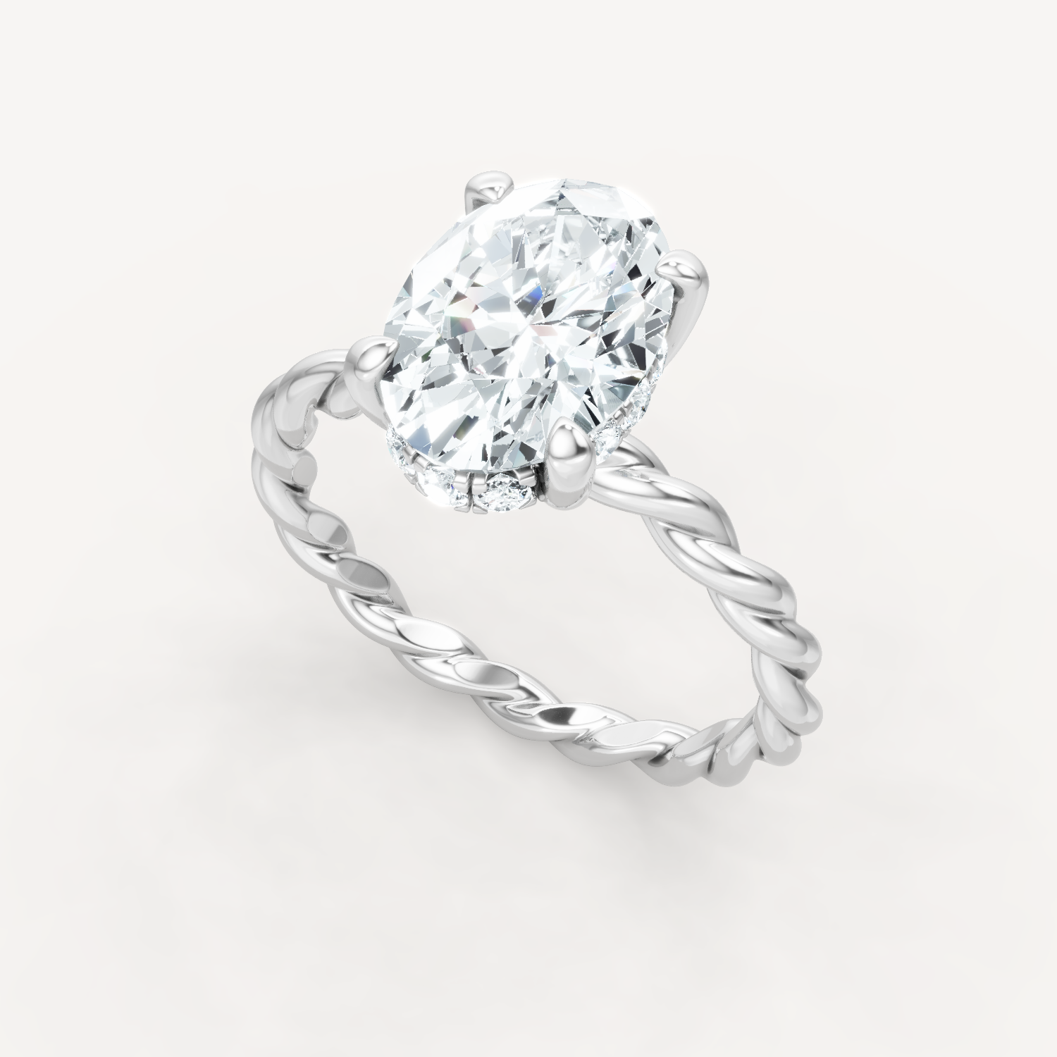 Hidden Halo Twist - Oval
