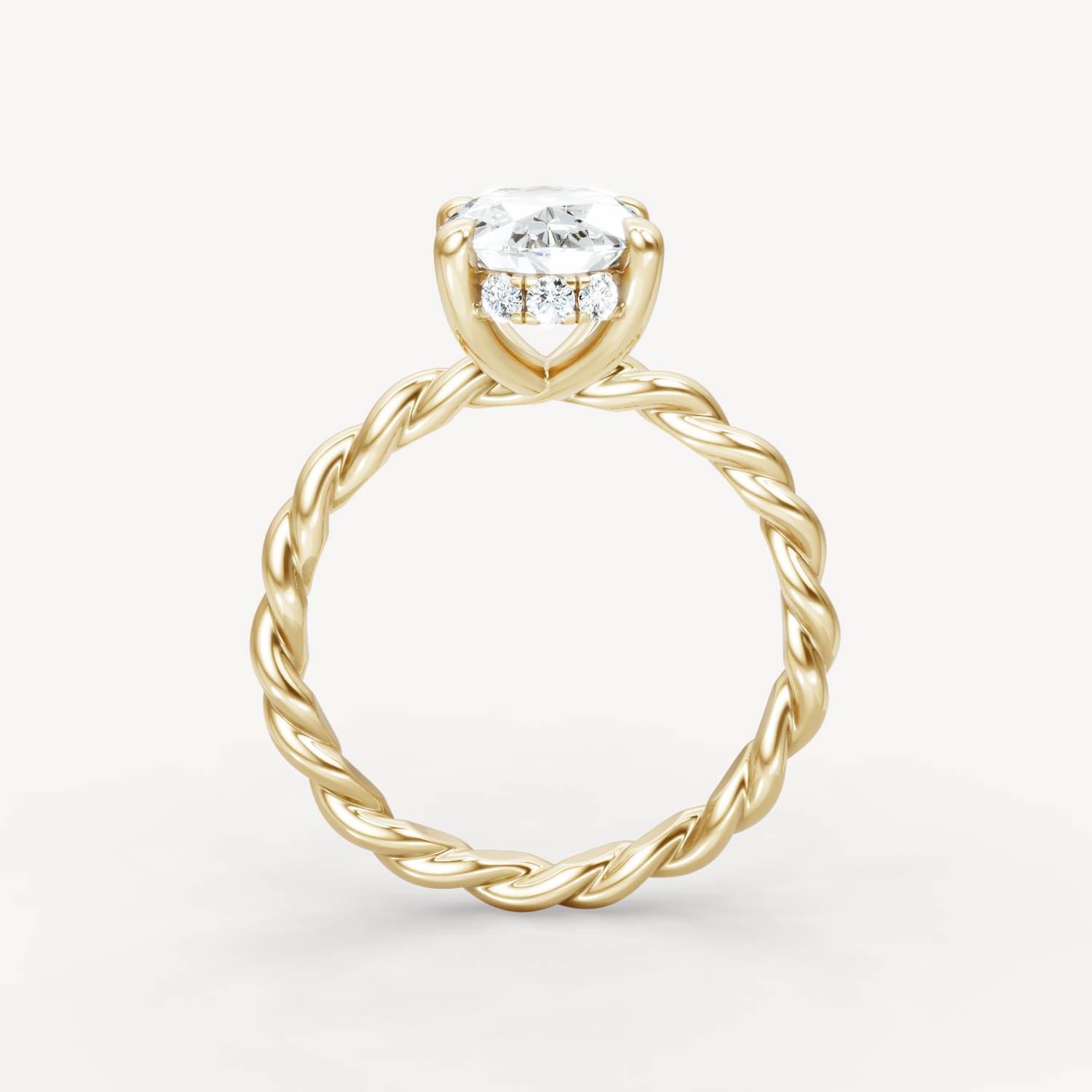 Hidden Halo Twist - Oval