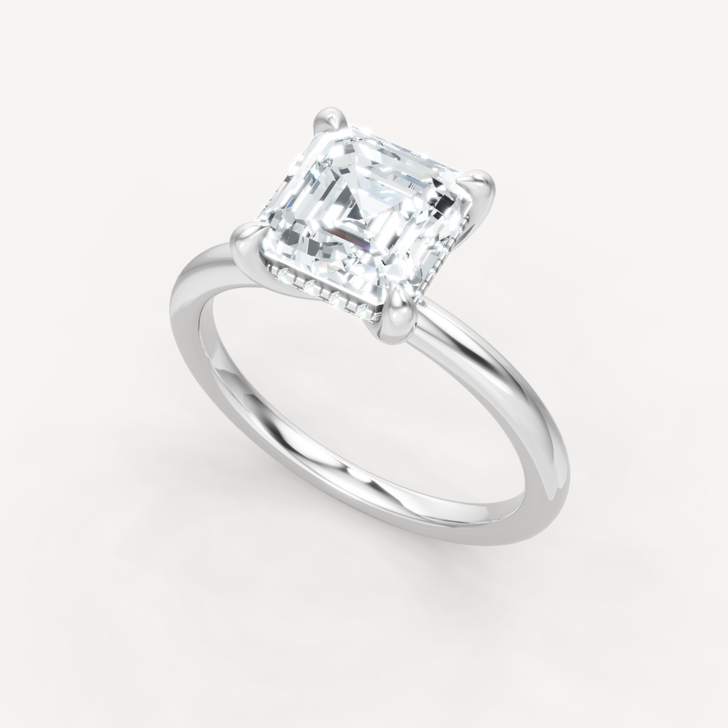 The Jasmine - Asscher - Hidden Halo