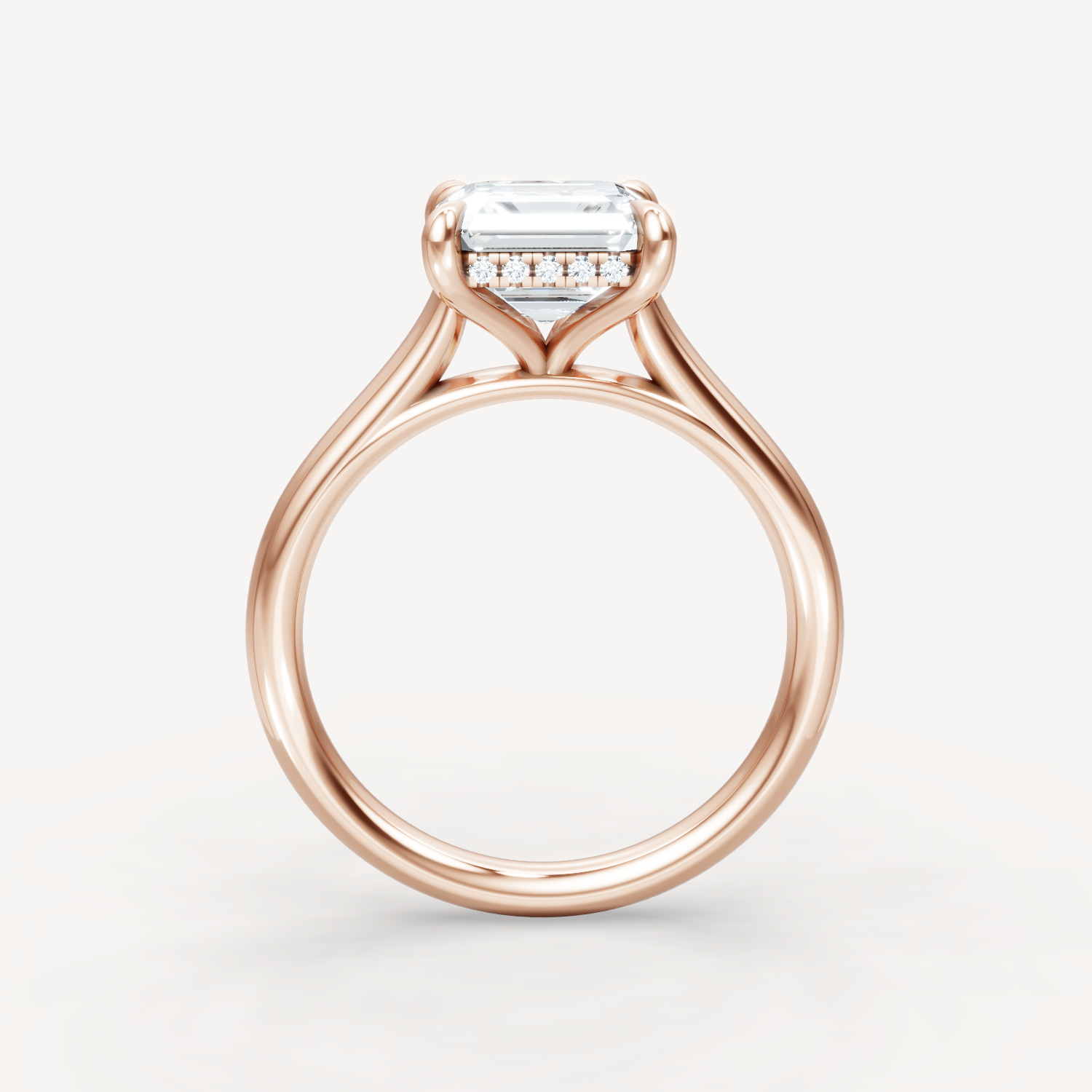 The Magnolia - Asscher - Hidden Halo