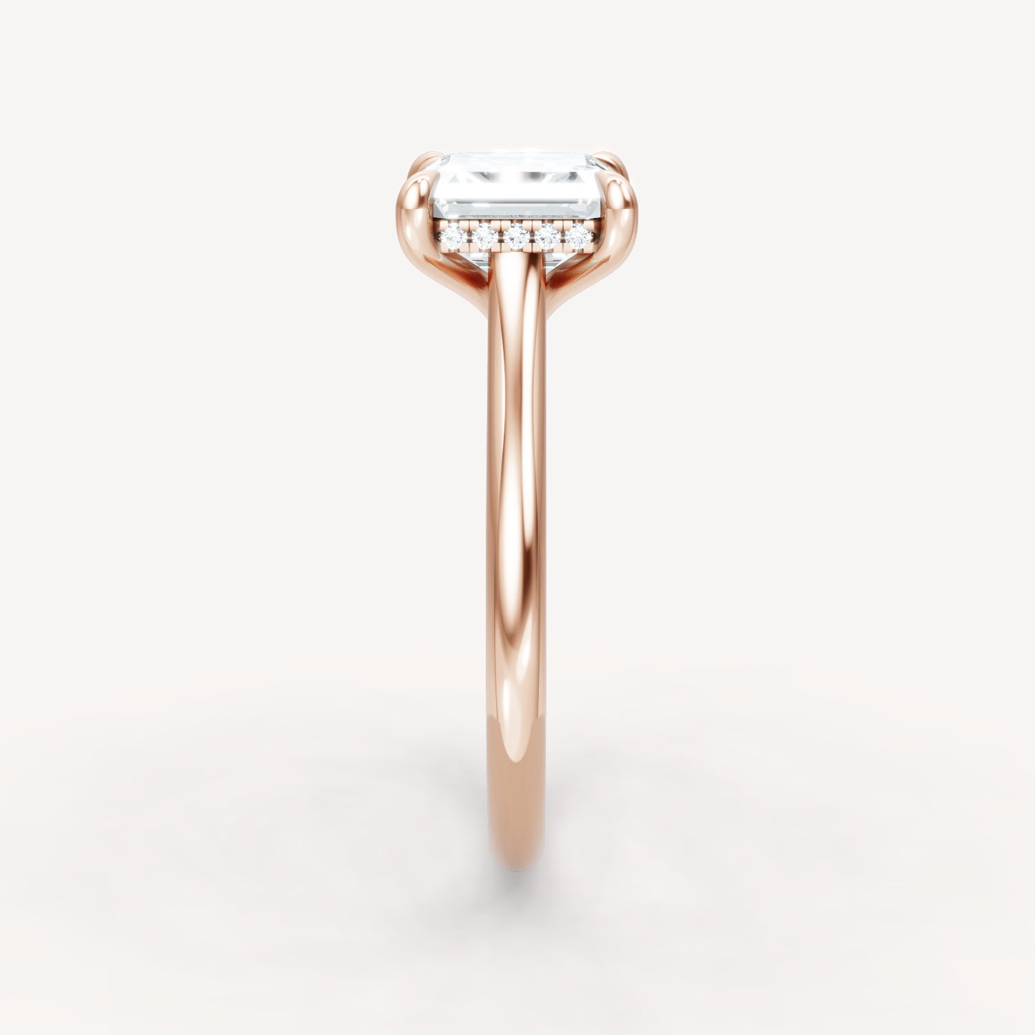 The Magnolia - Asscher - Hidden Halo