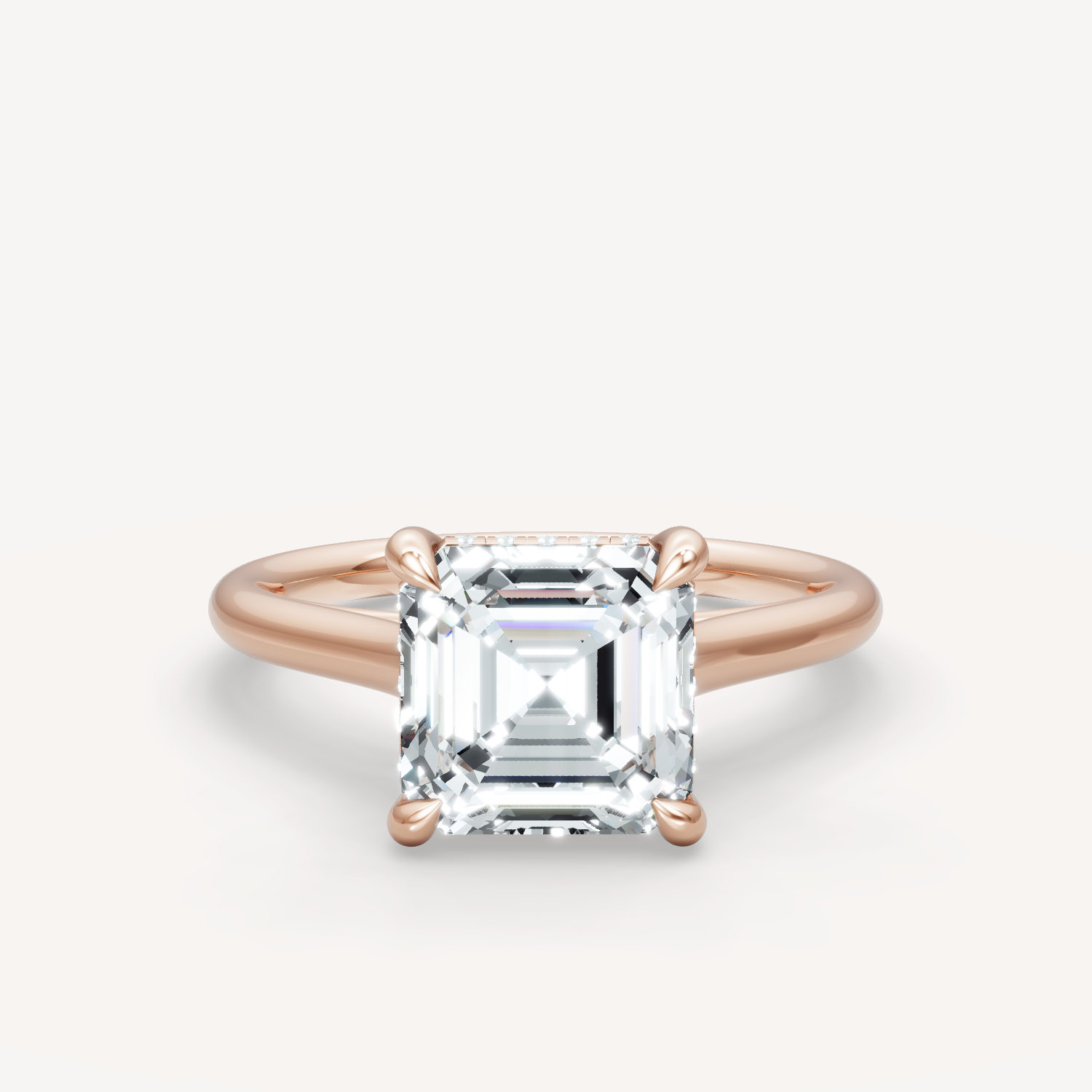 The Magnolia - Asscher - Hidden Halo