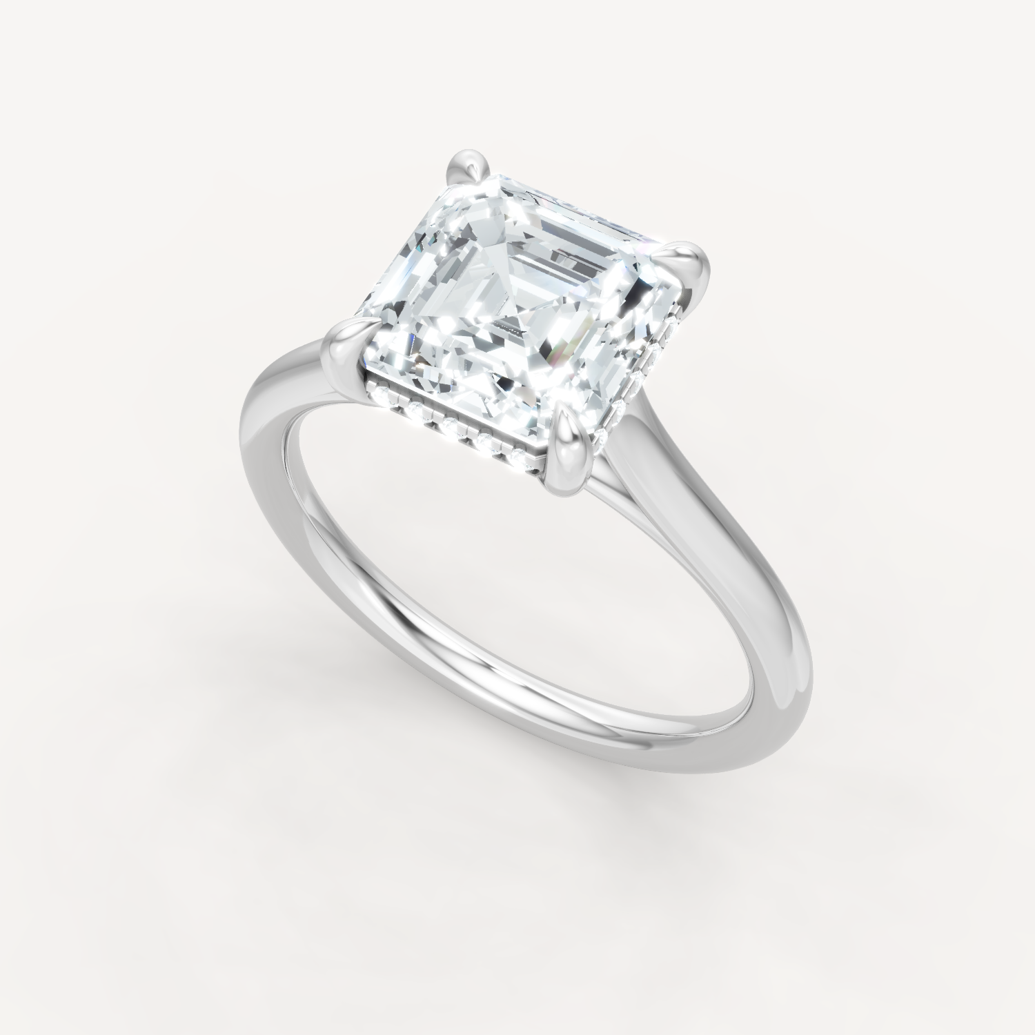 The Magnolia - Asscher - Hidden Halo