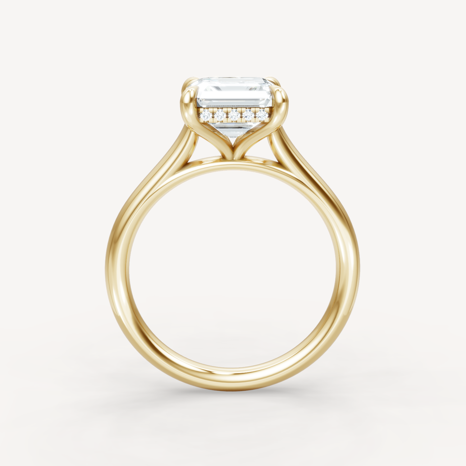 The Magnolia - Asscher - Hidden Halo
