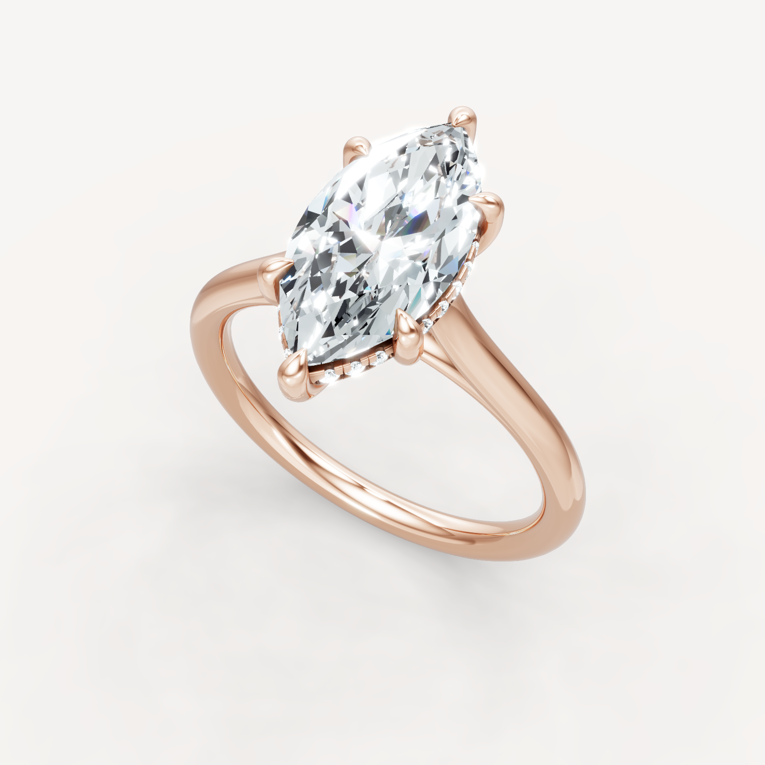 The Magnolia - Marquise - Hidden Halo