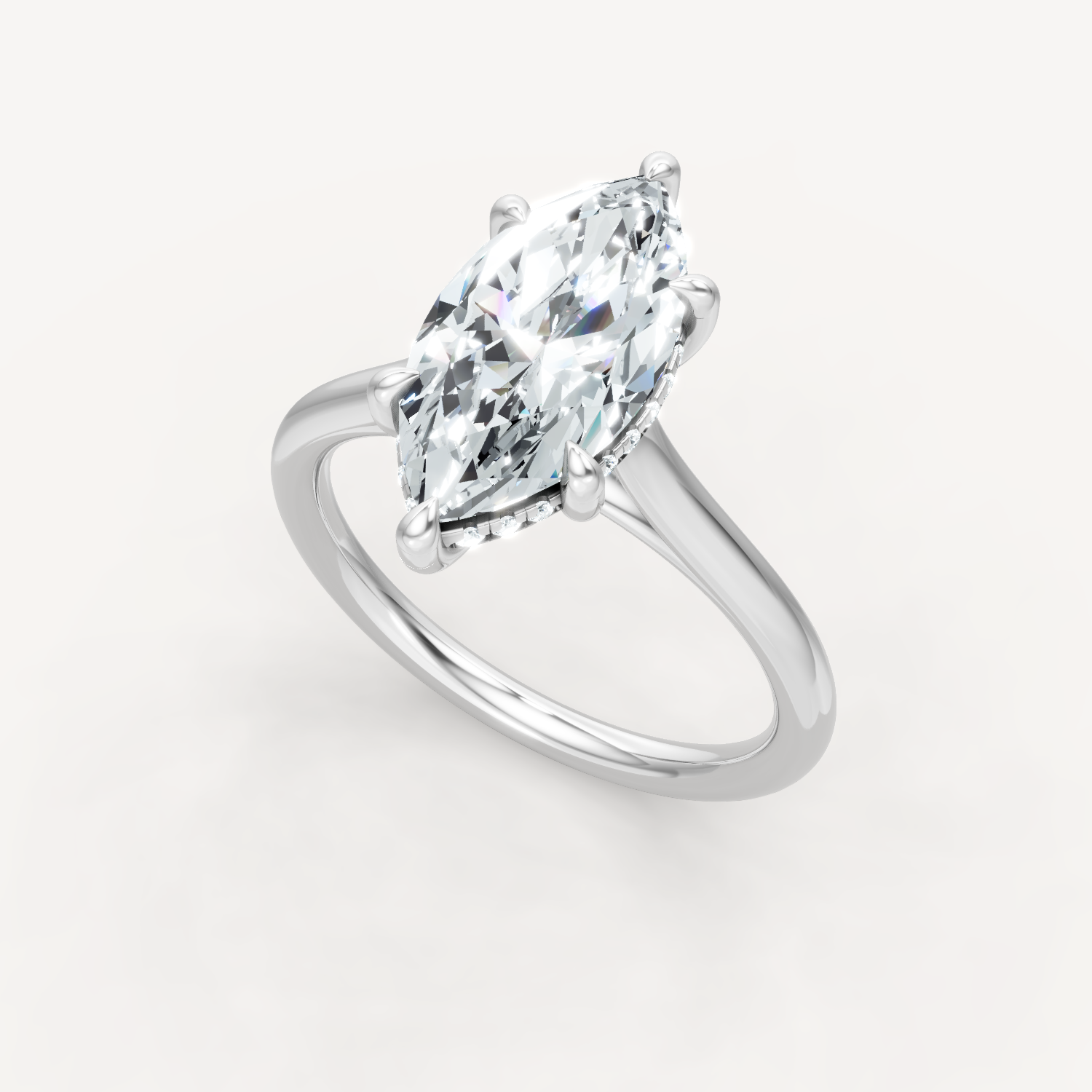 The Magnolia - Marquise - Hidden Halo