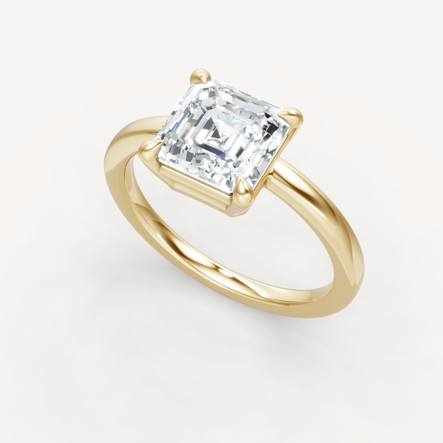 Off Center Charm - Asscher