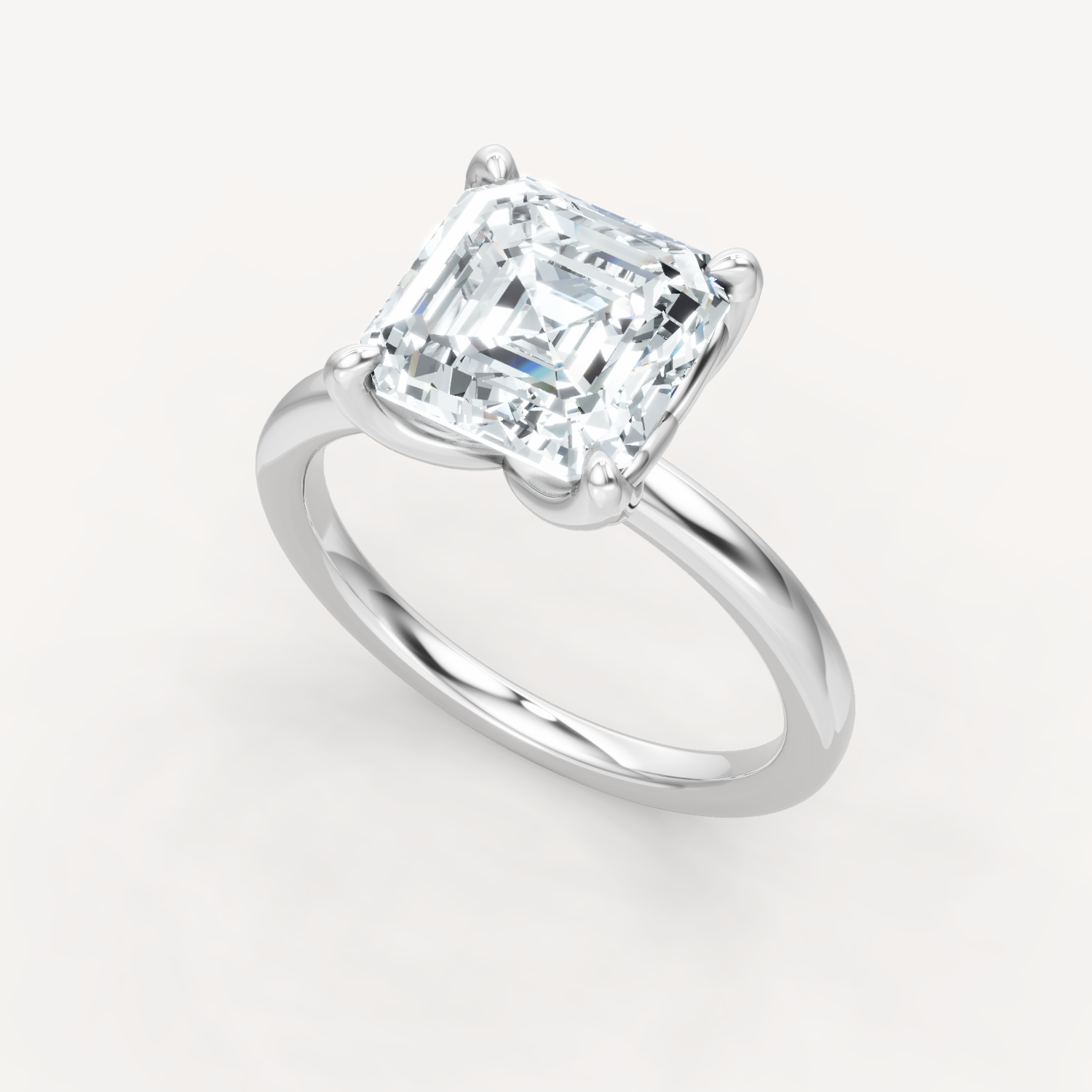 Tulip Solitaire - Asscher