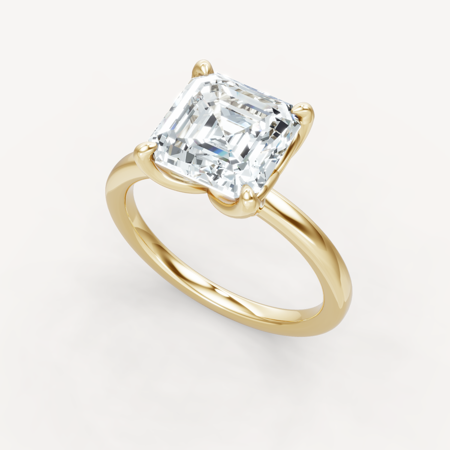 Tulip Solitaire - Asscher