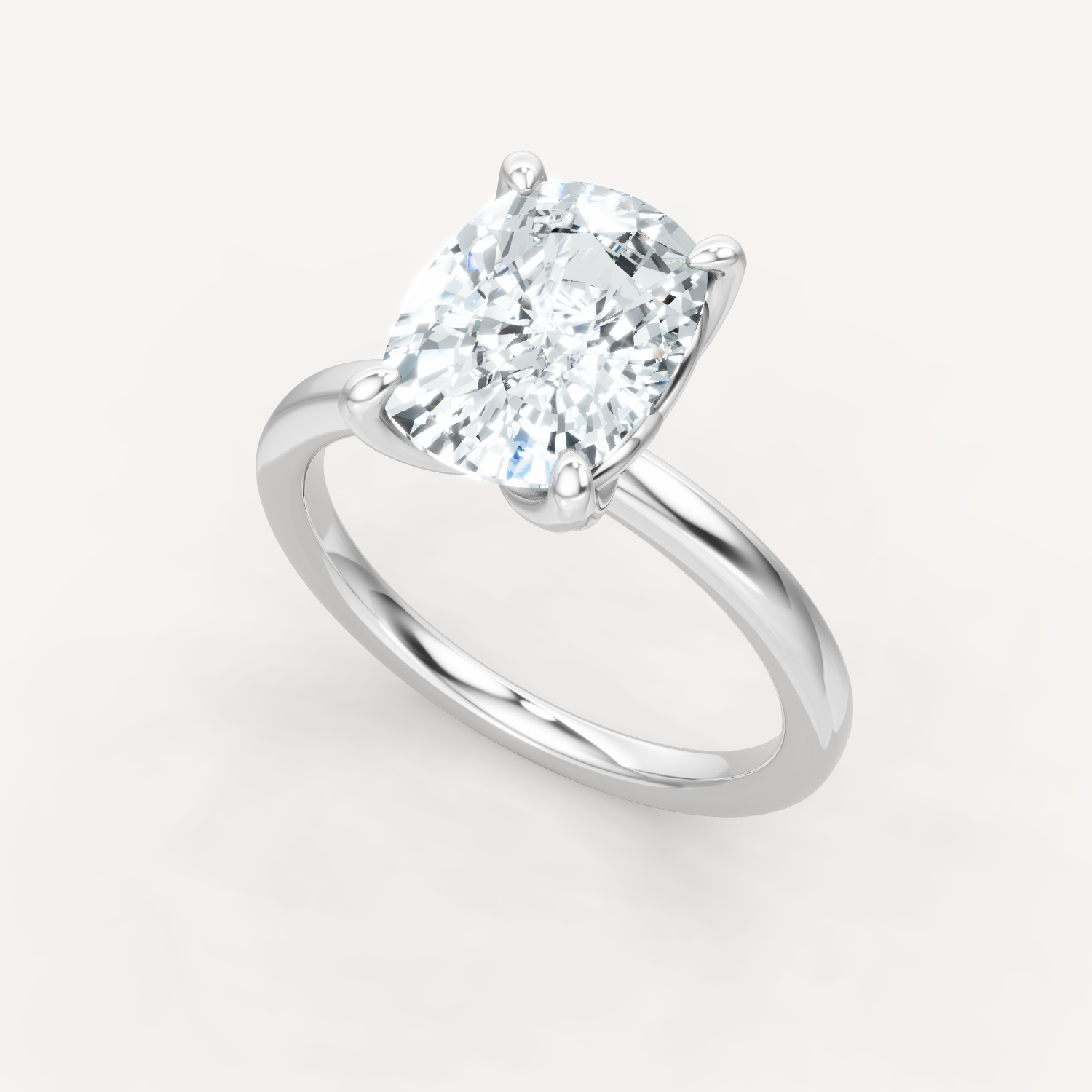 Tulip Solitaire - Elongated Cushion