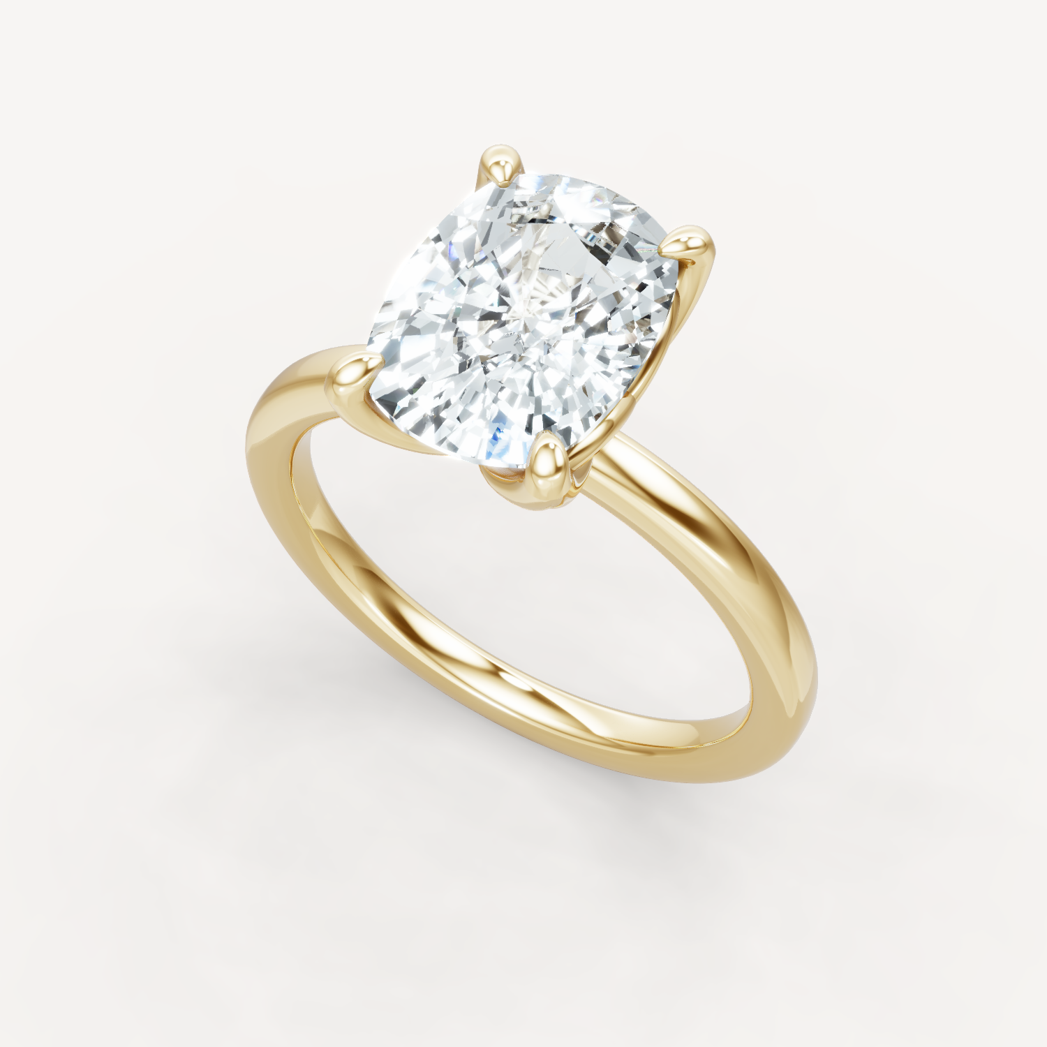 Tulip Solitaire - Elongated Cushion