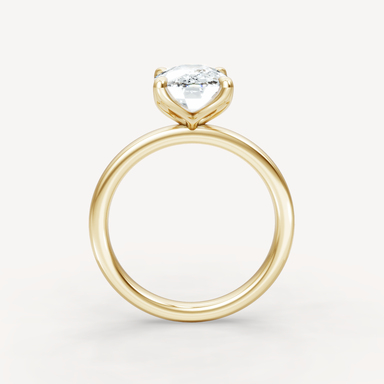 Tulip Solitaire - Elongated Cushion