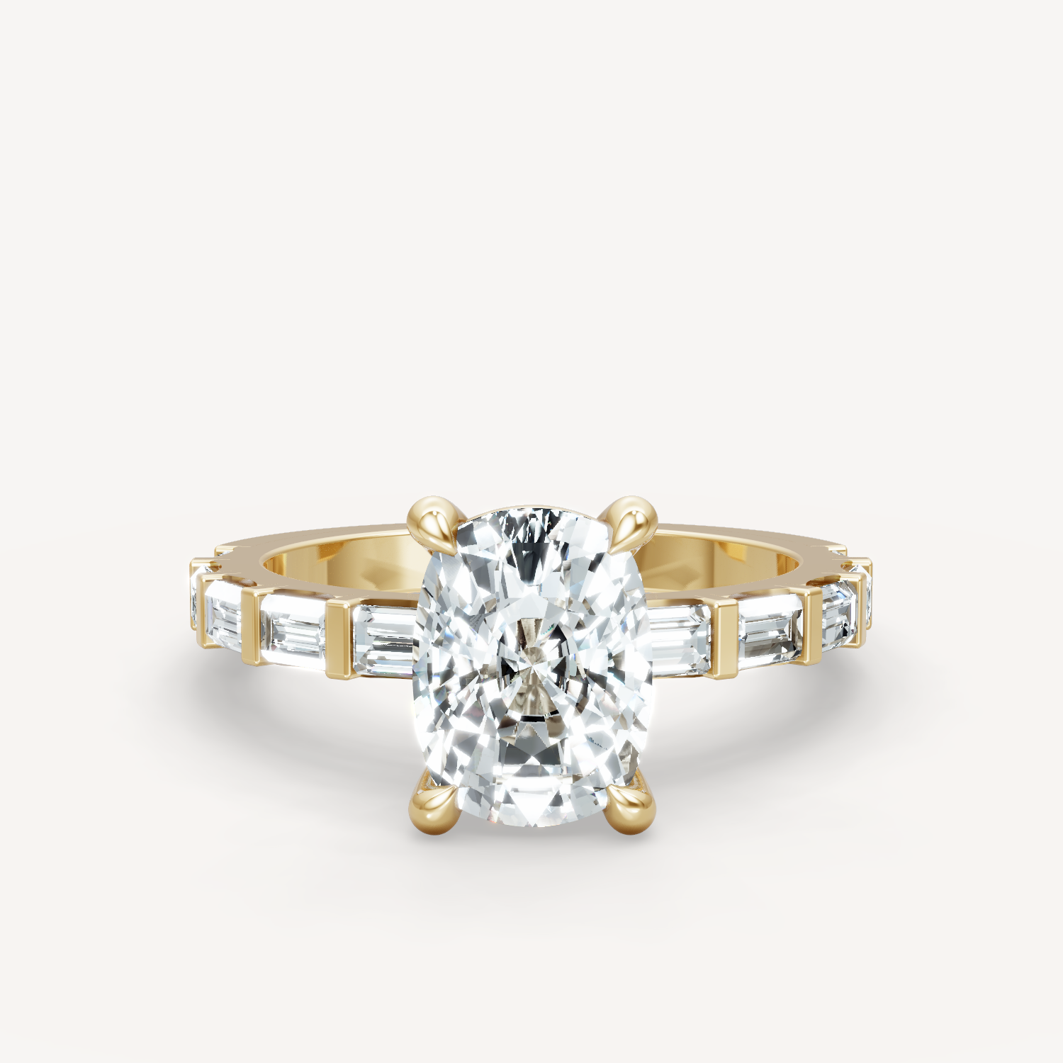 Baguette East West Elongated Cushion