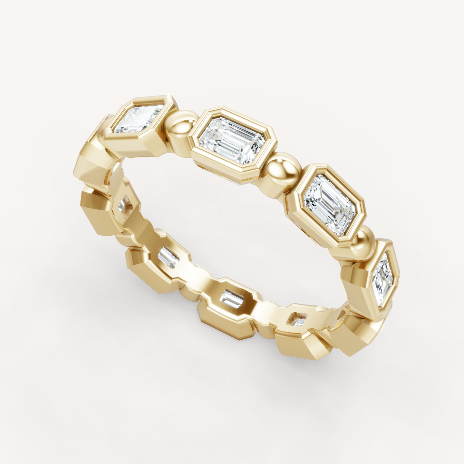 Beaded Bezel Band