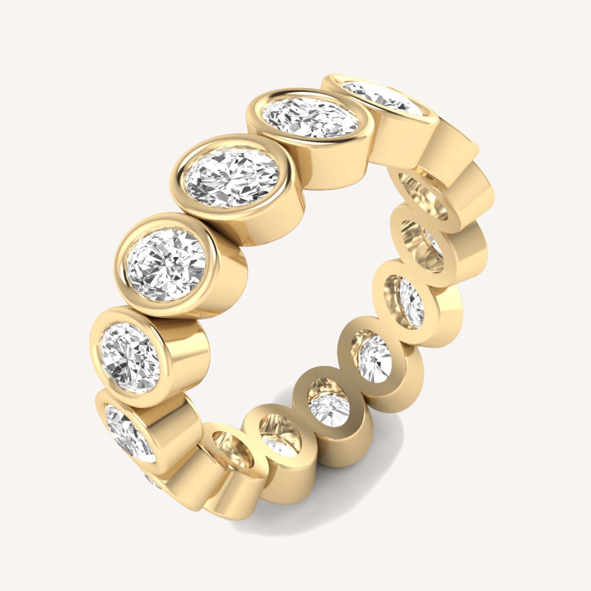 Tilted Ovals Eternity Band