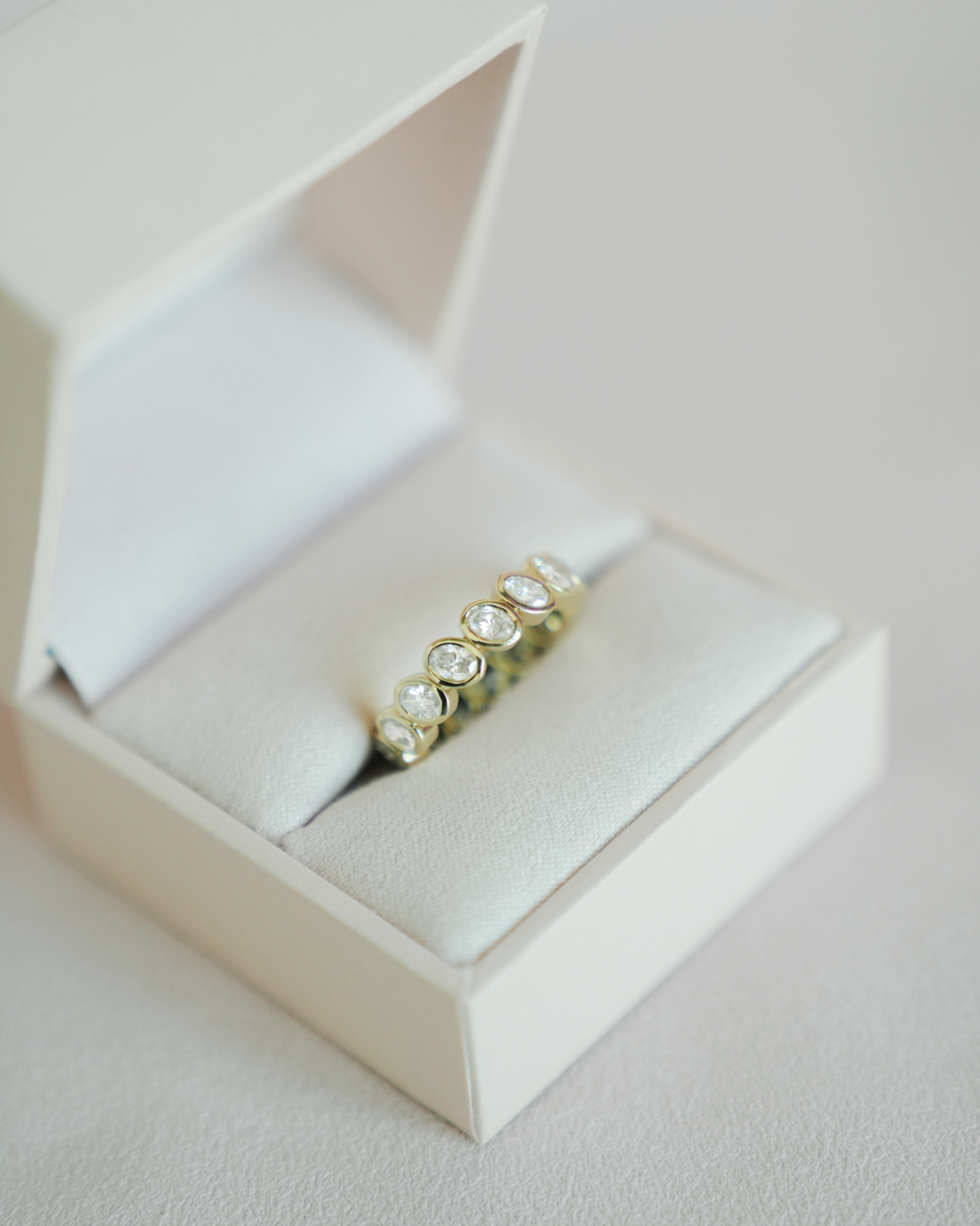 Tilted Ovals Eternity Band