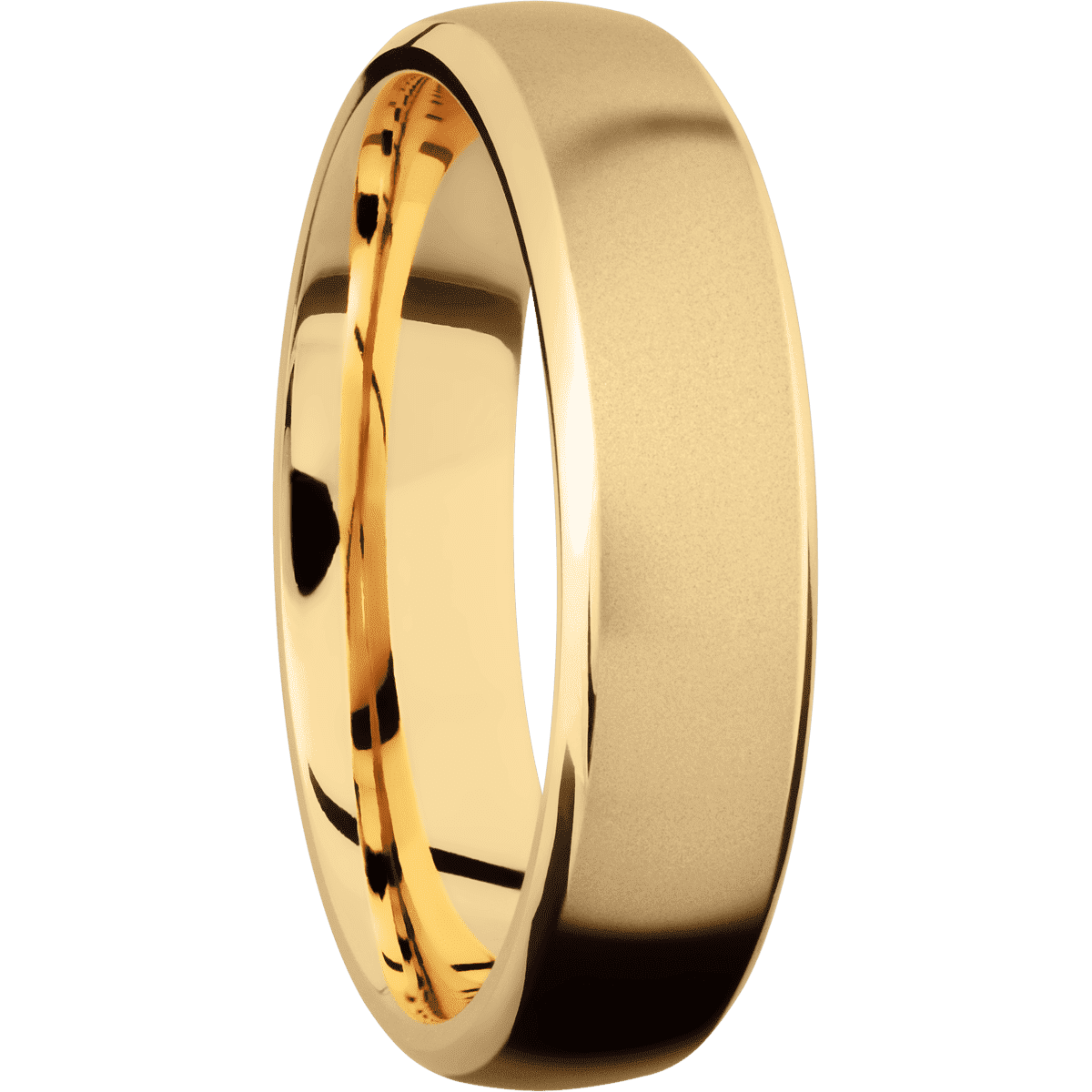 14K Yellow Gold + Bead , Polish Finish