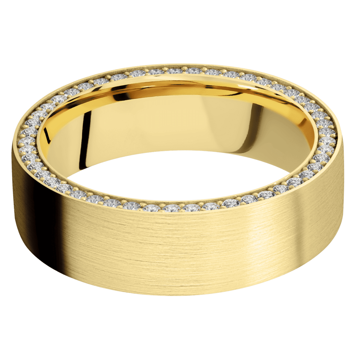 14K Yellow Gold + Satin Finish