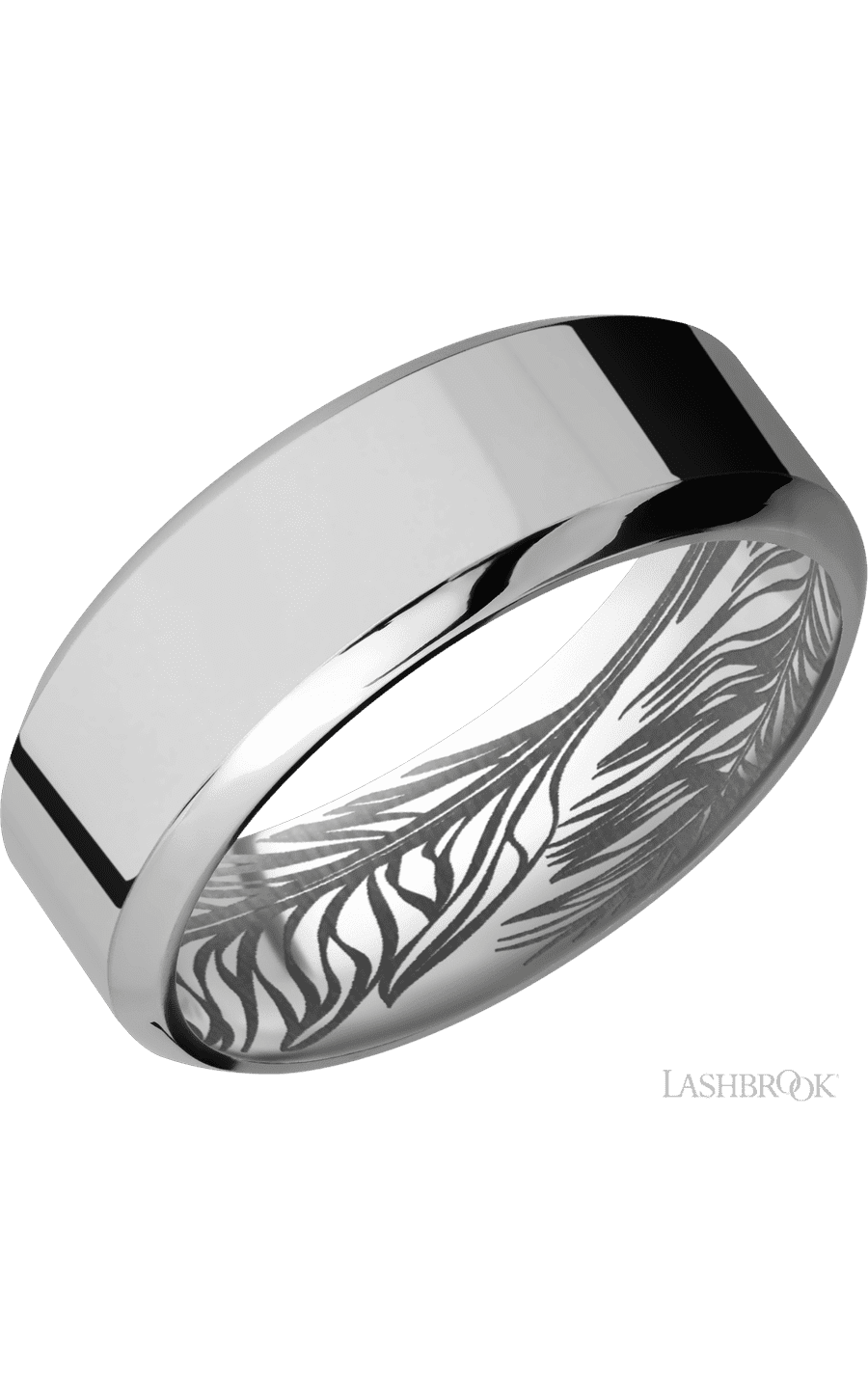 8 mm wide High Bevel Titanium band.