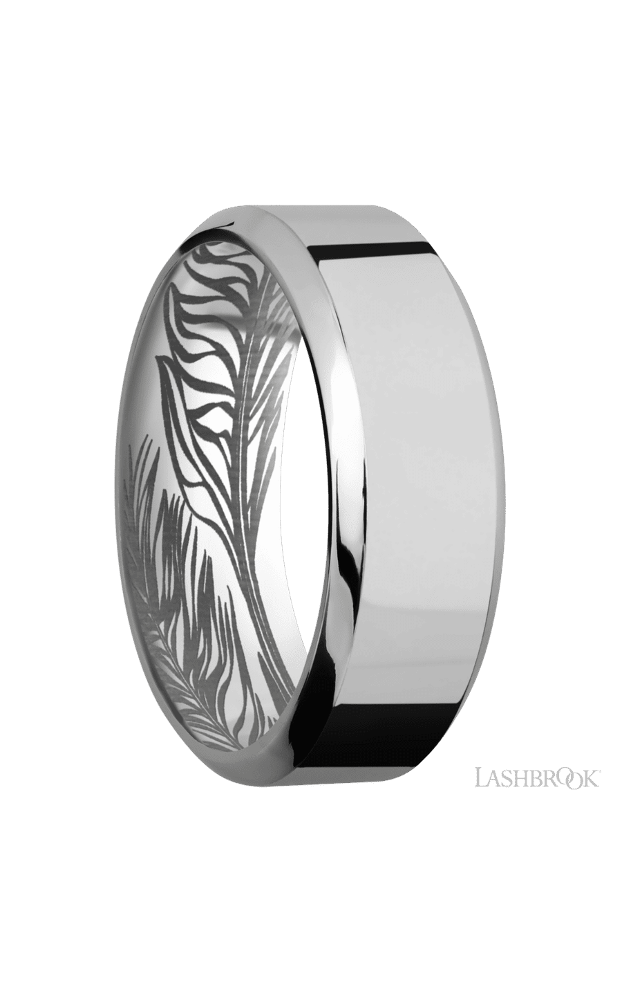8 mm wide High Bevel Titanium band.