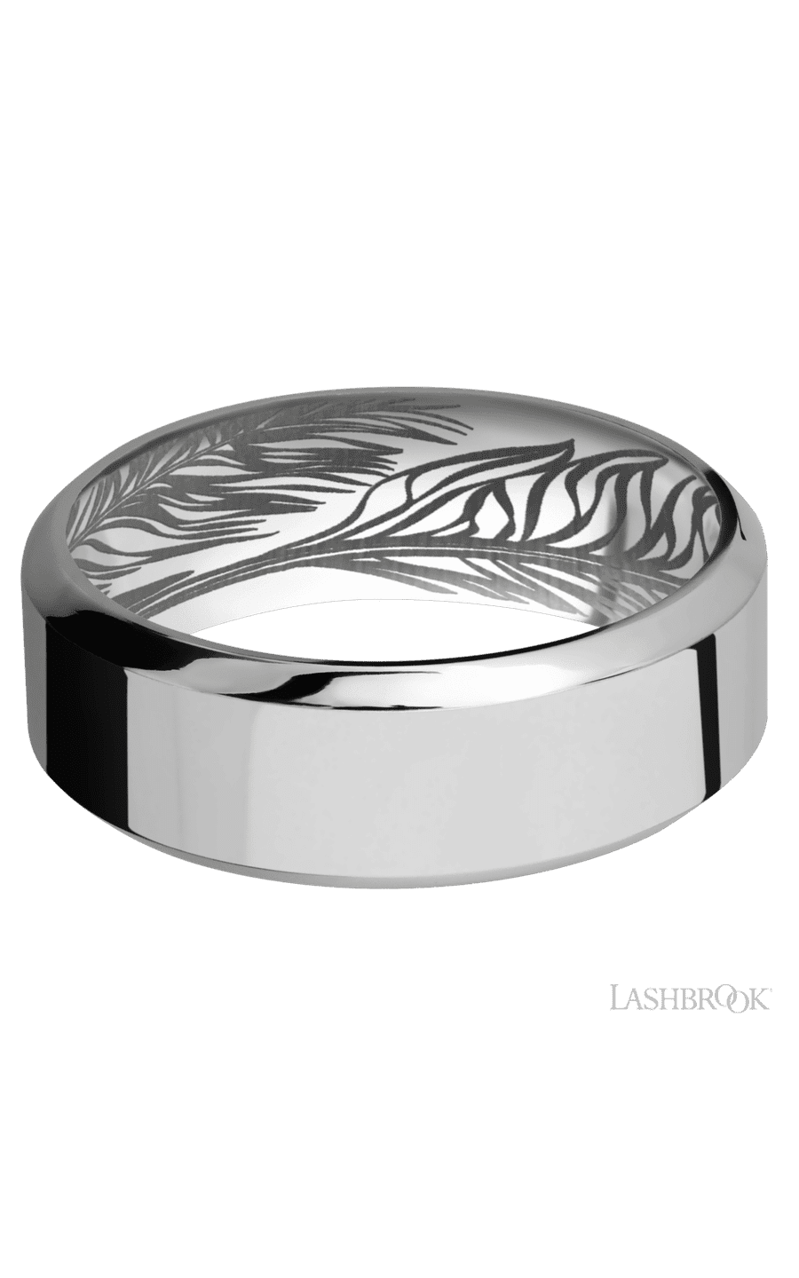 8 mm wide High Bevel Titanium band.