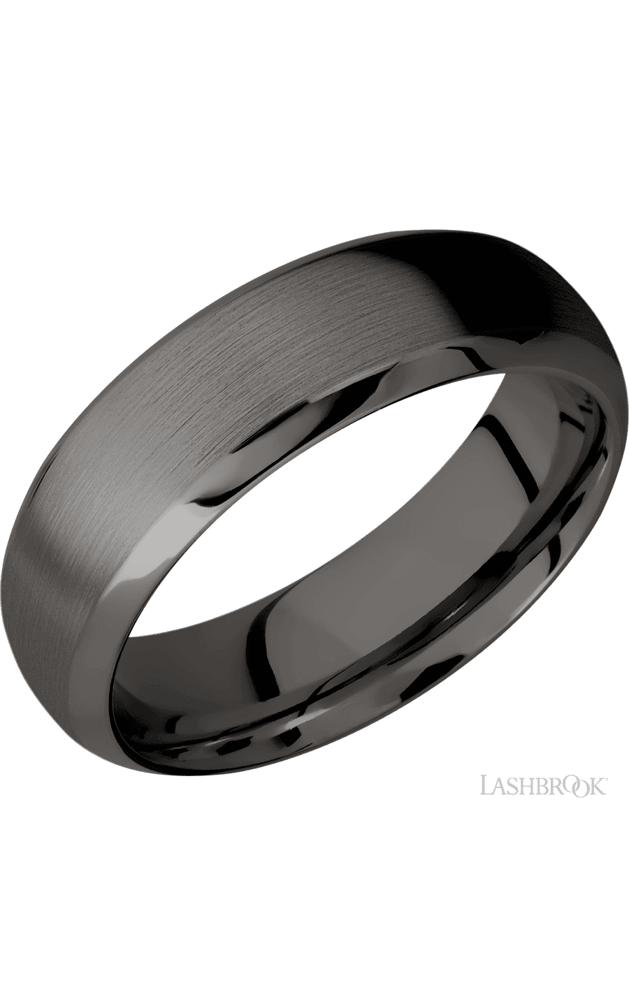 7 mm wide Domed Bevel Tantalum Noir band.
