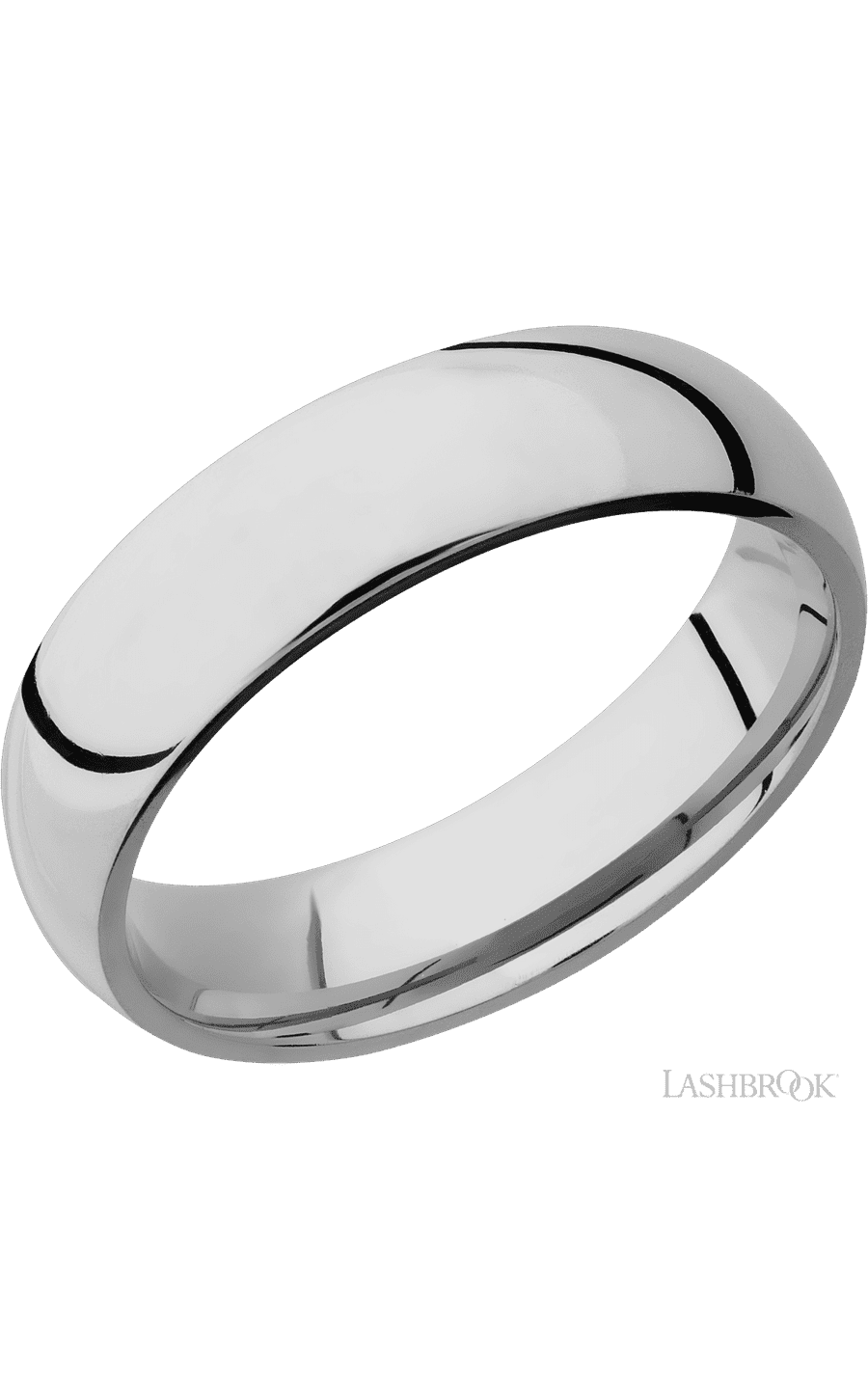 6 mm wide Domed Titanium band.