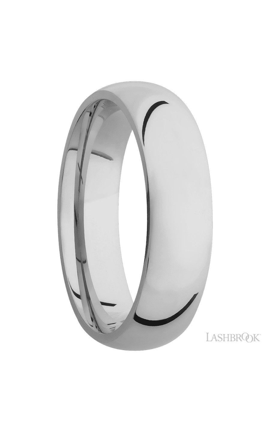 6 mm wide Domed Titanium band.