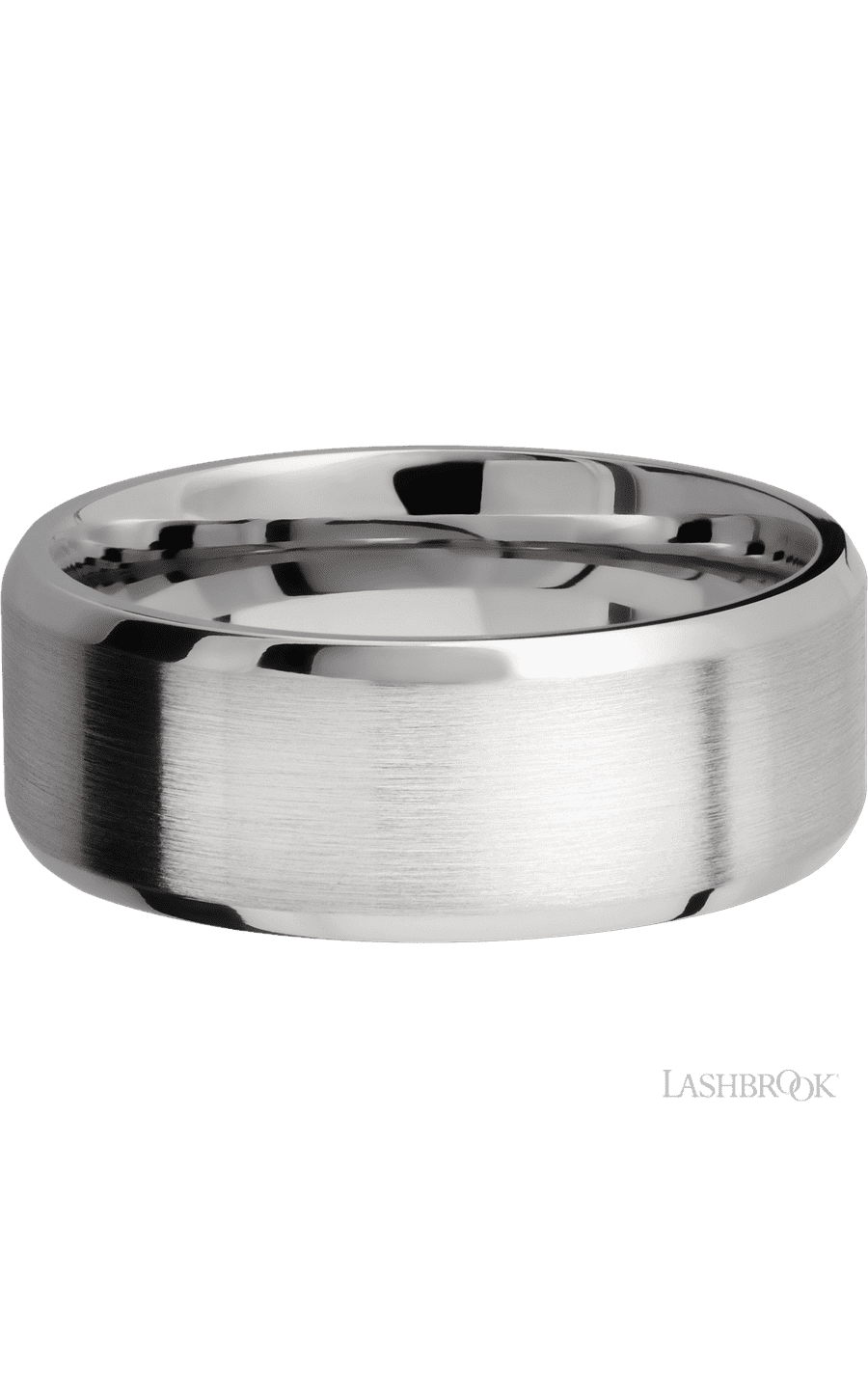 8 mm wide Beveled Cobalt Chrome band.