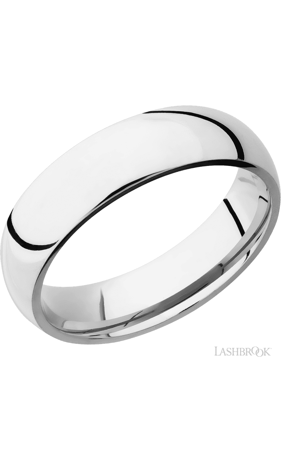 6 mm wide Domed Cobalt Chrome band.
