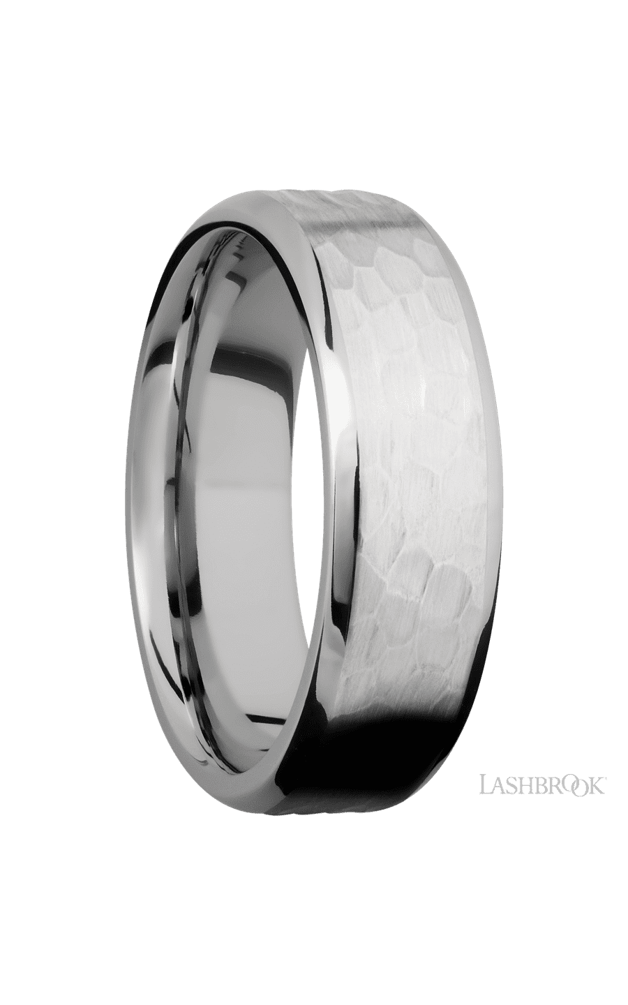 7 mm wide Beveled Cobalt Chrome band.