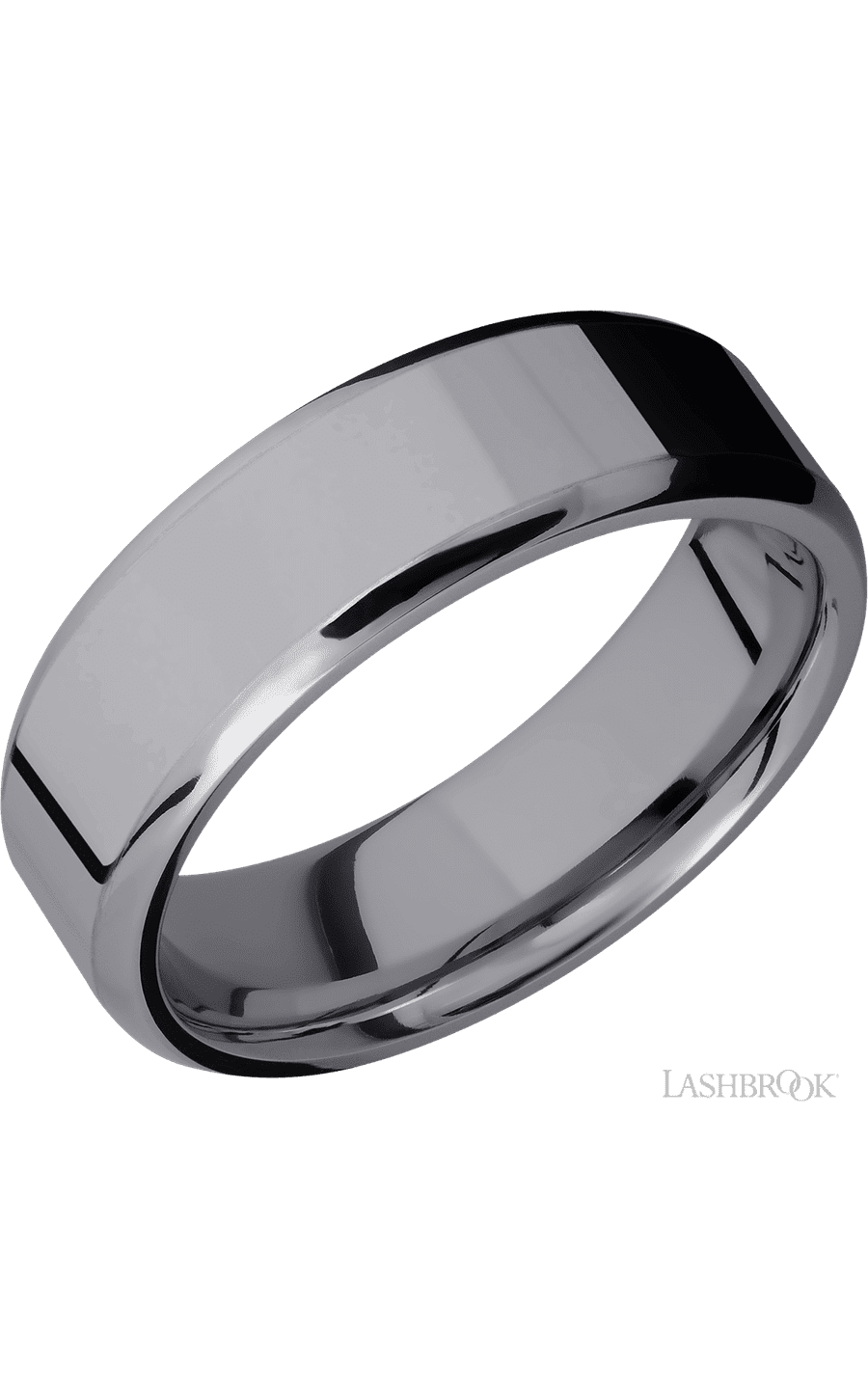 7 mm wide Beveled Tantalum band.