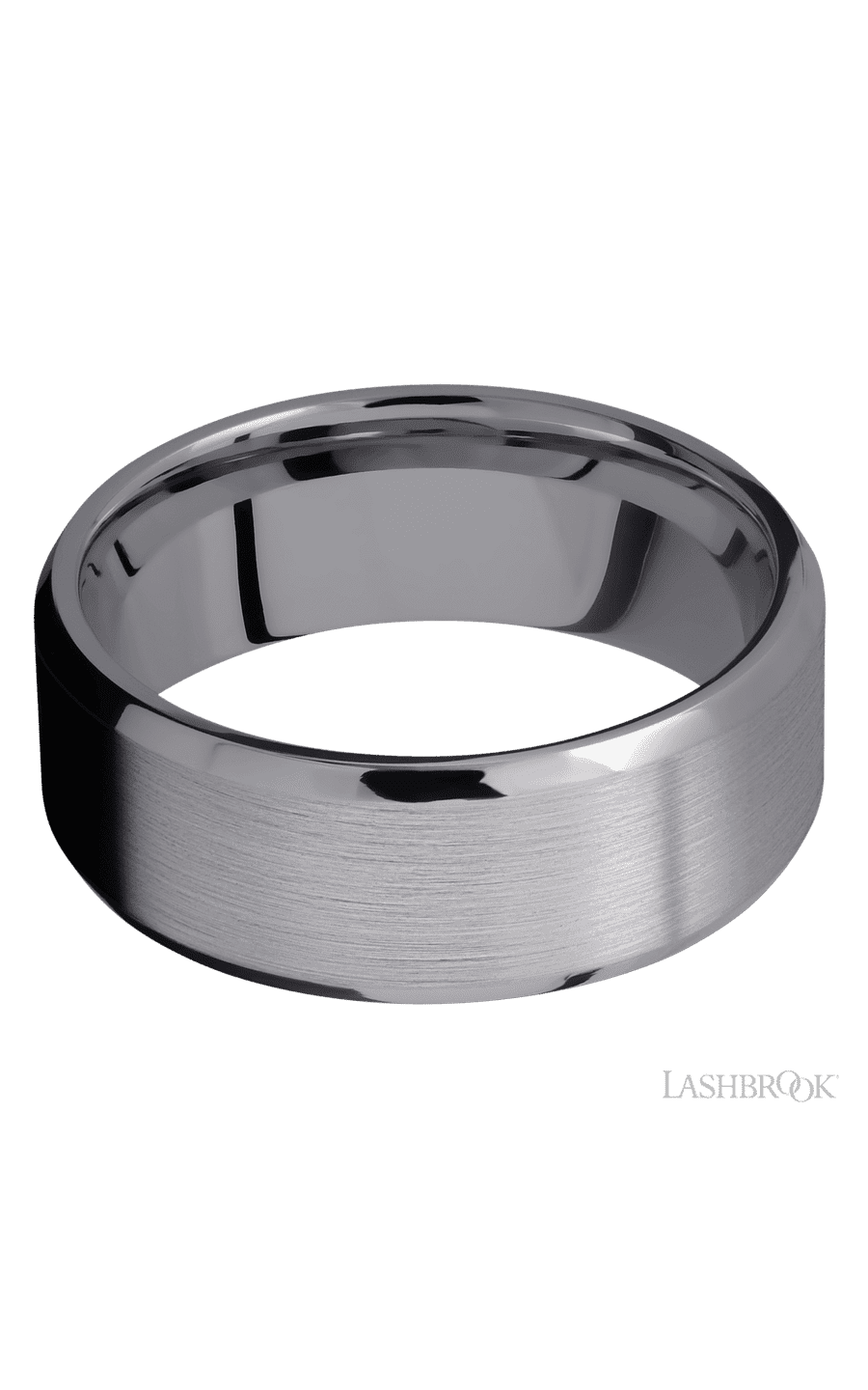 8 mm wide Beveled Tantalum band.
