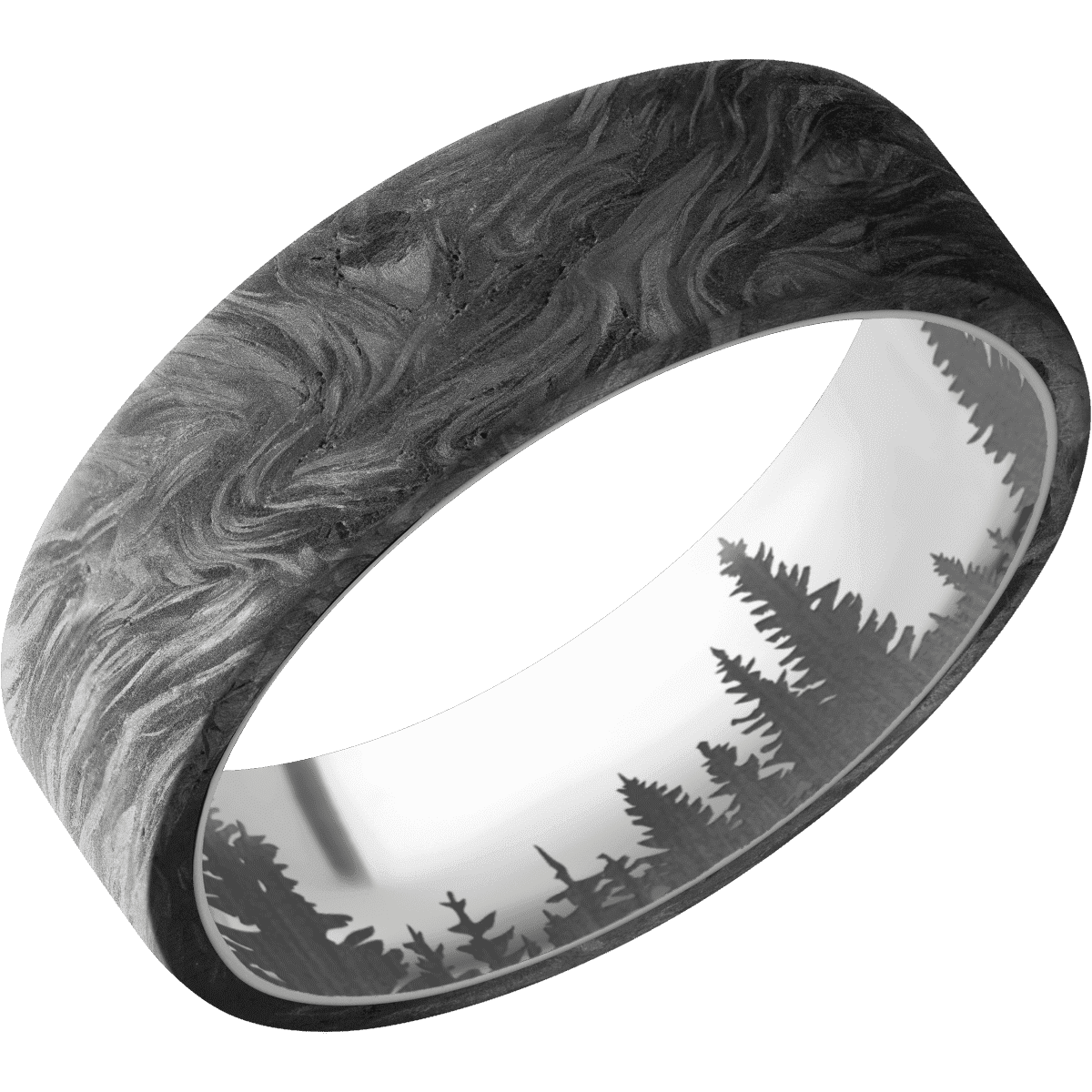 Forged Carbon Fiber + None Finish + Titanium