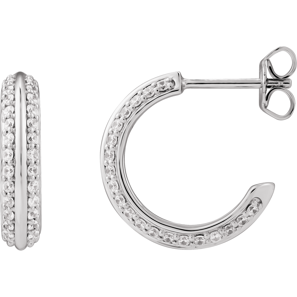 Knife Cut Diamond Hoops